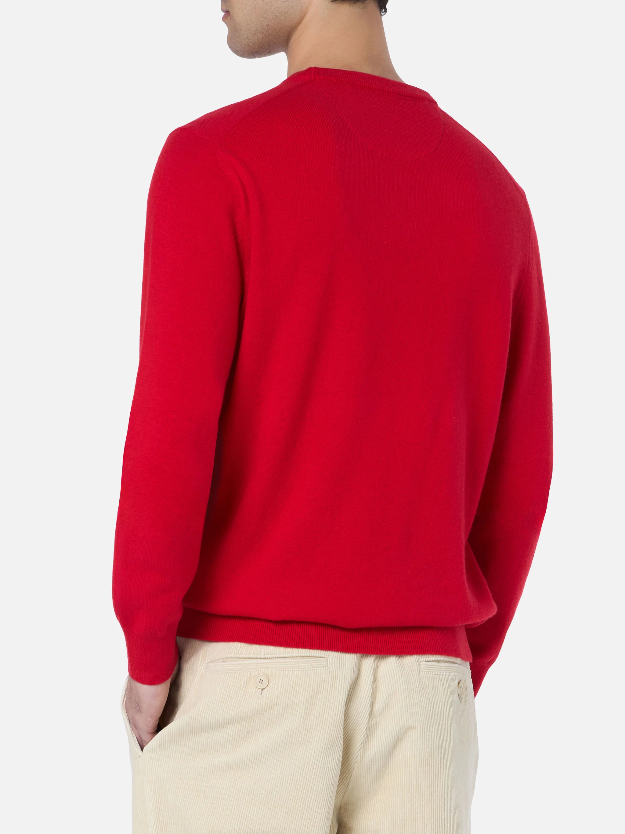 Maglione girocollo Regent in MISTO CASHMERE rosso - Image 2