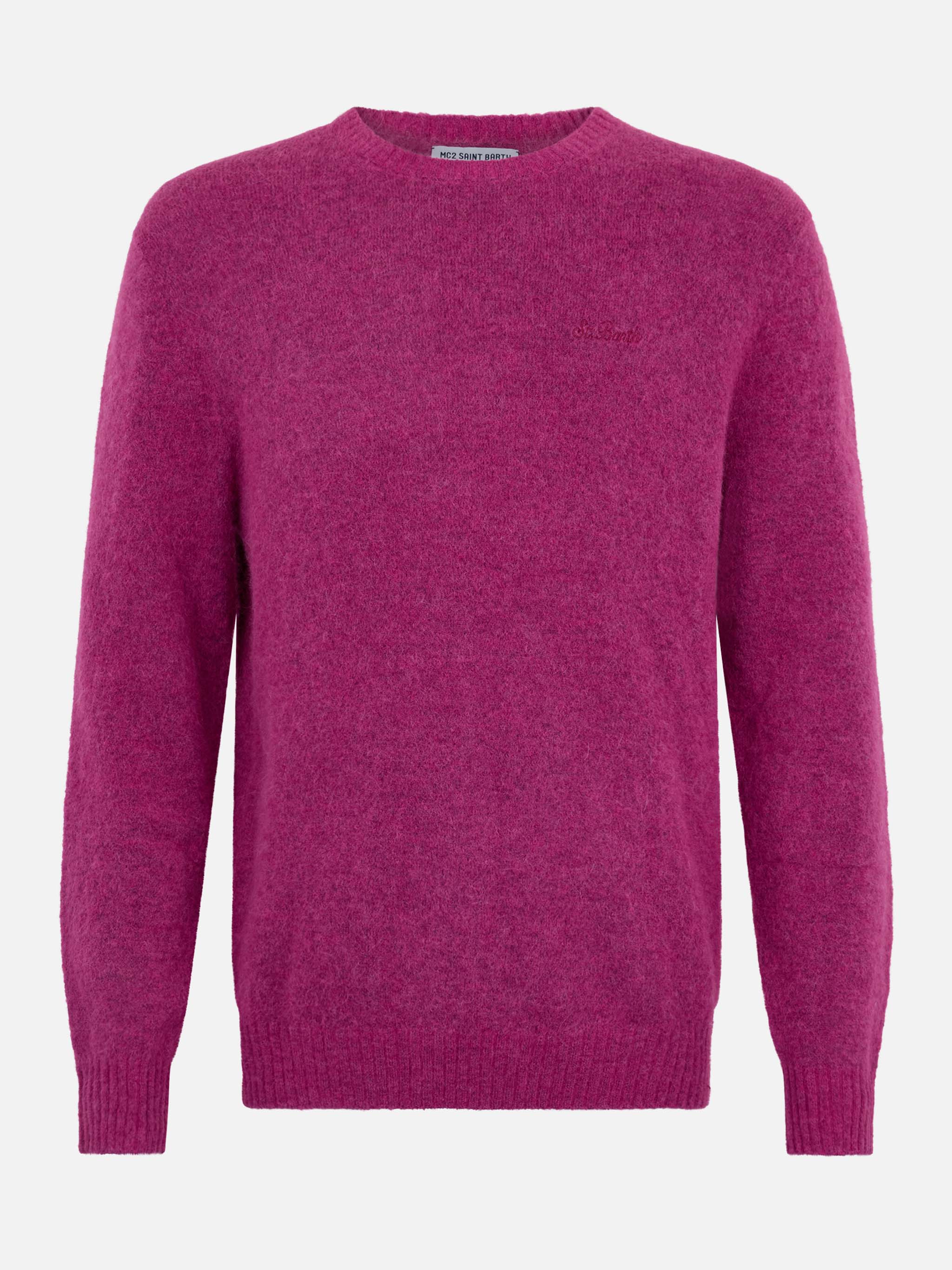 Maglione girocollo Regent in ALPACA STRETCH peonia - Image 4