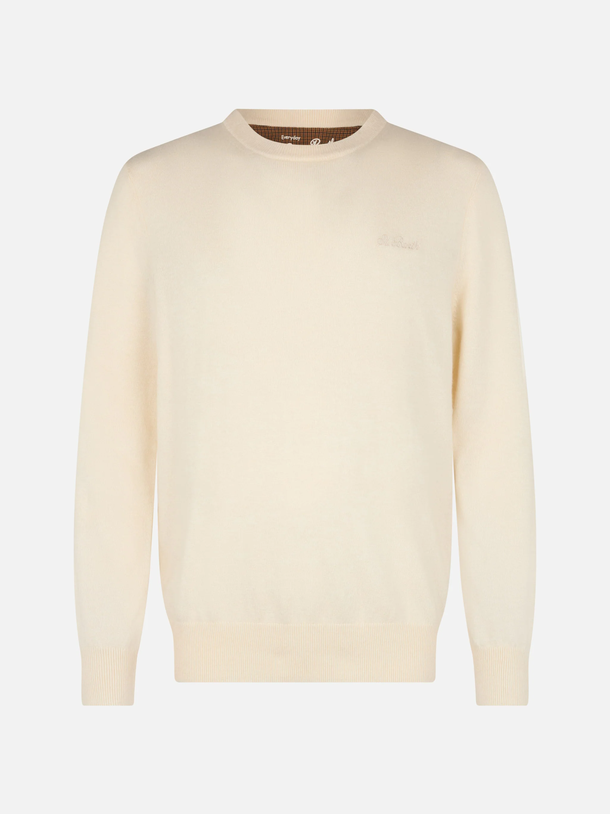 Maglione girocollo Regent in MISTO CASHMERE bianco - Image 4