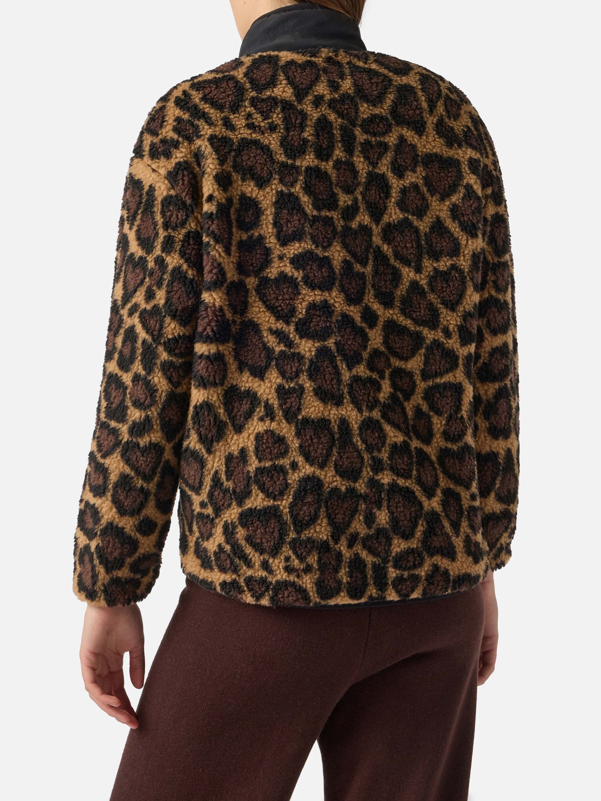Giacca in pile Teddy Keystone con stampa leopardata - Image 3
