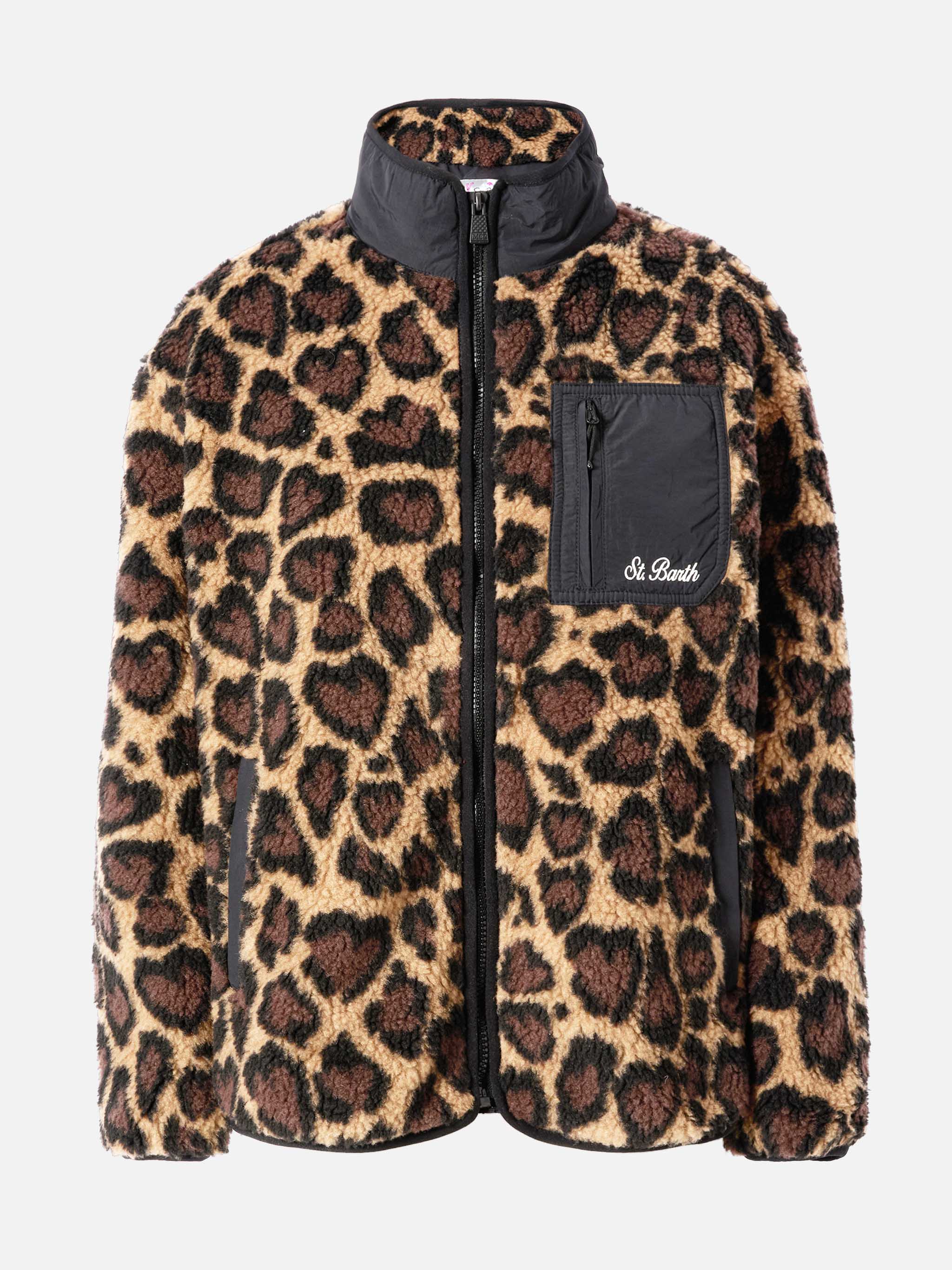 Giacca in pile Teddy Keystone con stampa leopardata - Image 5