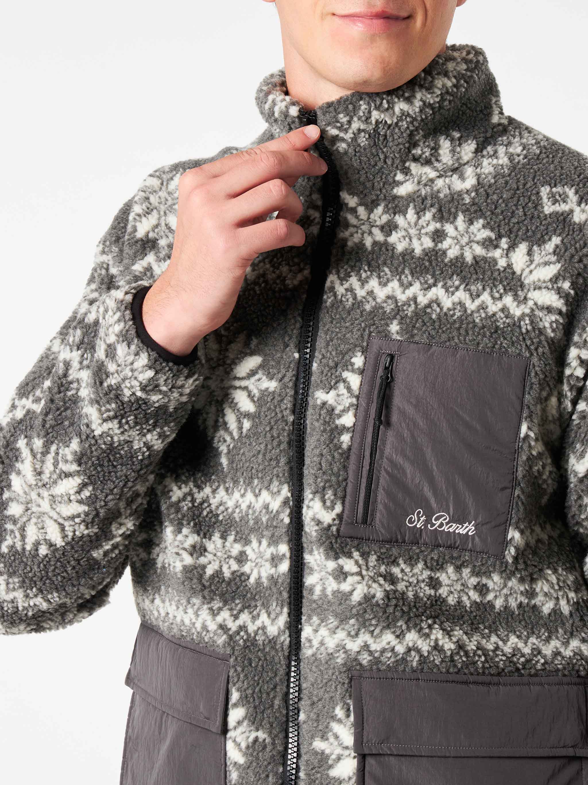 Giacca Keystone sherpa con fantasia nordica - Image 3