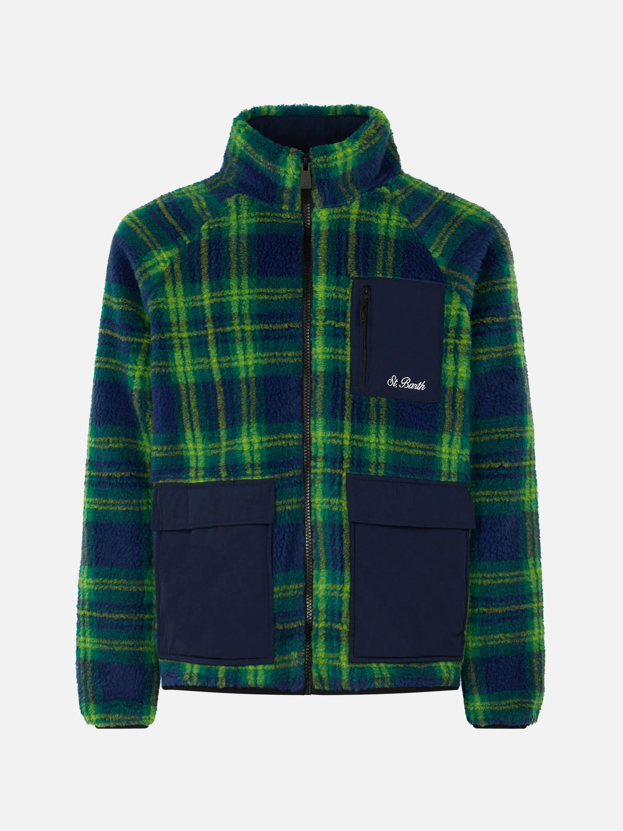 Giacca Keystone sherpa con fantasia tartan - Image 4