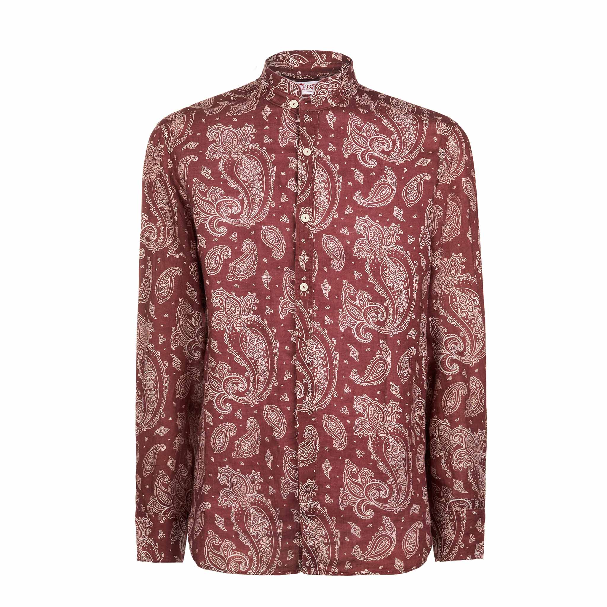 Camicia Klarke stampa paisley marrone - Image 4
