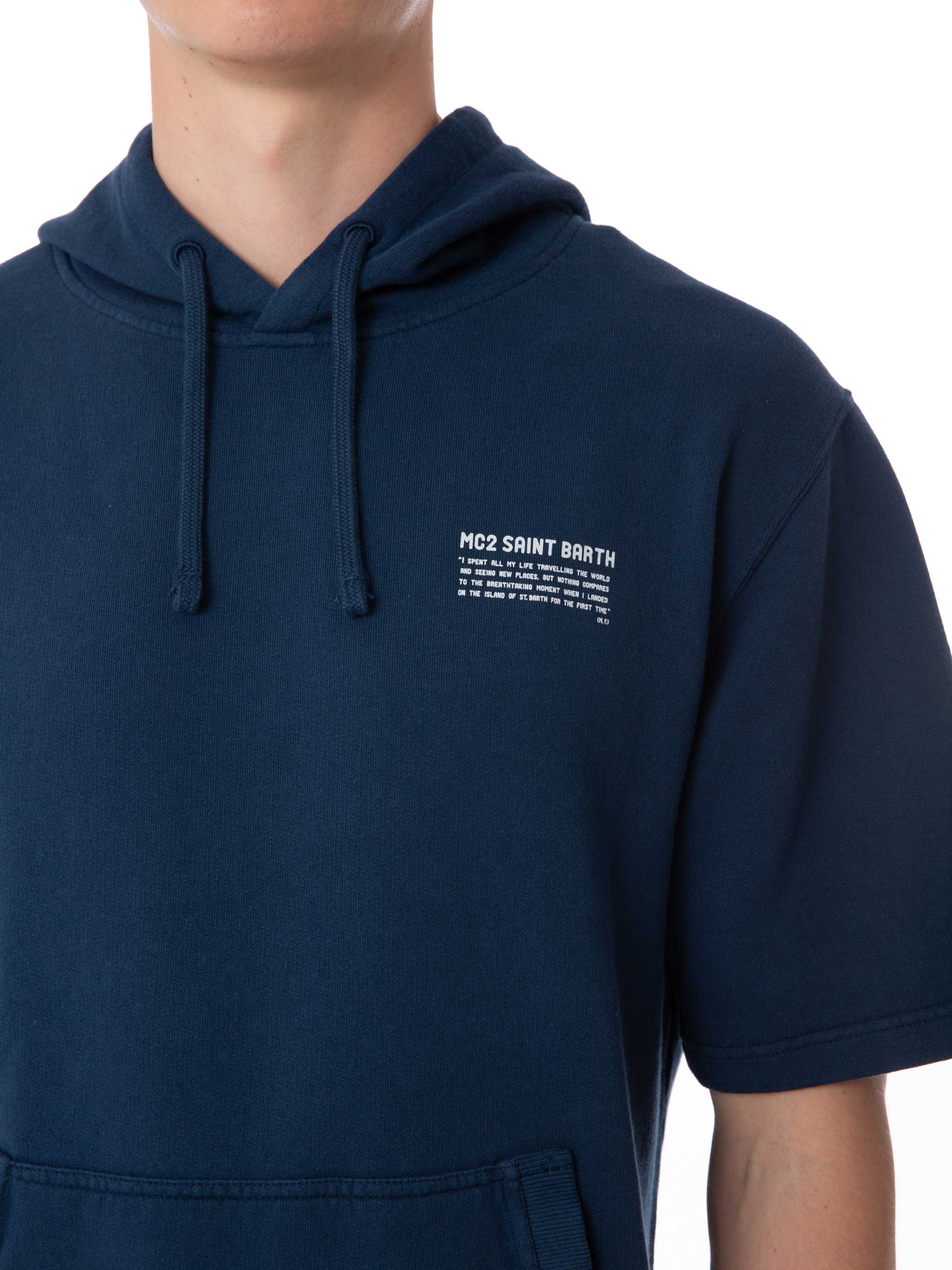Felpa Mike maniche corte blu navy - Image 3