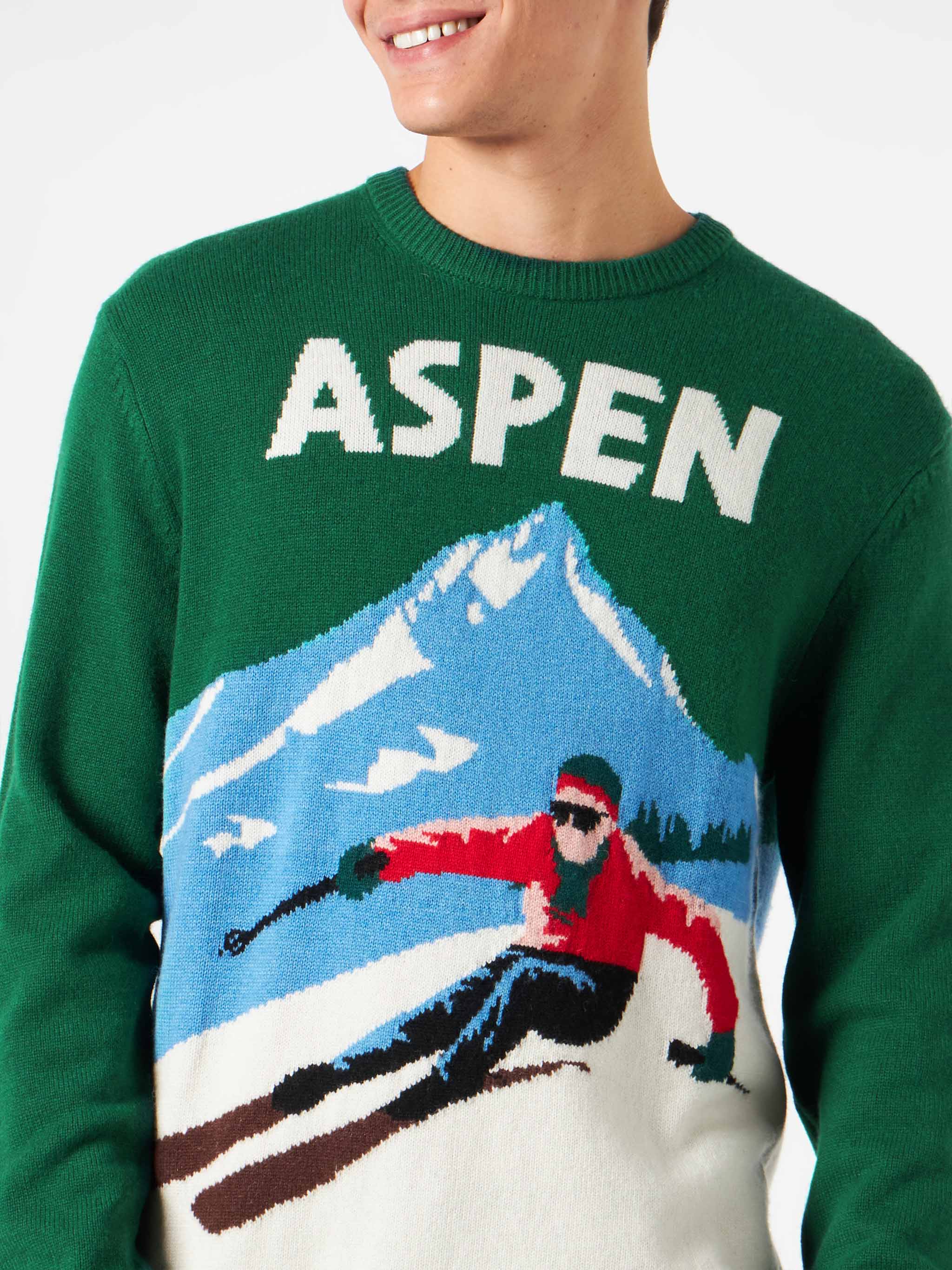 Maglione girocollo Heron con jacquard cartolina vintage Aspen - Image 2