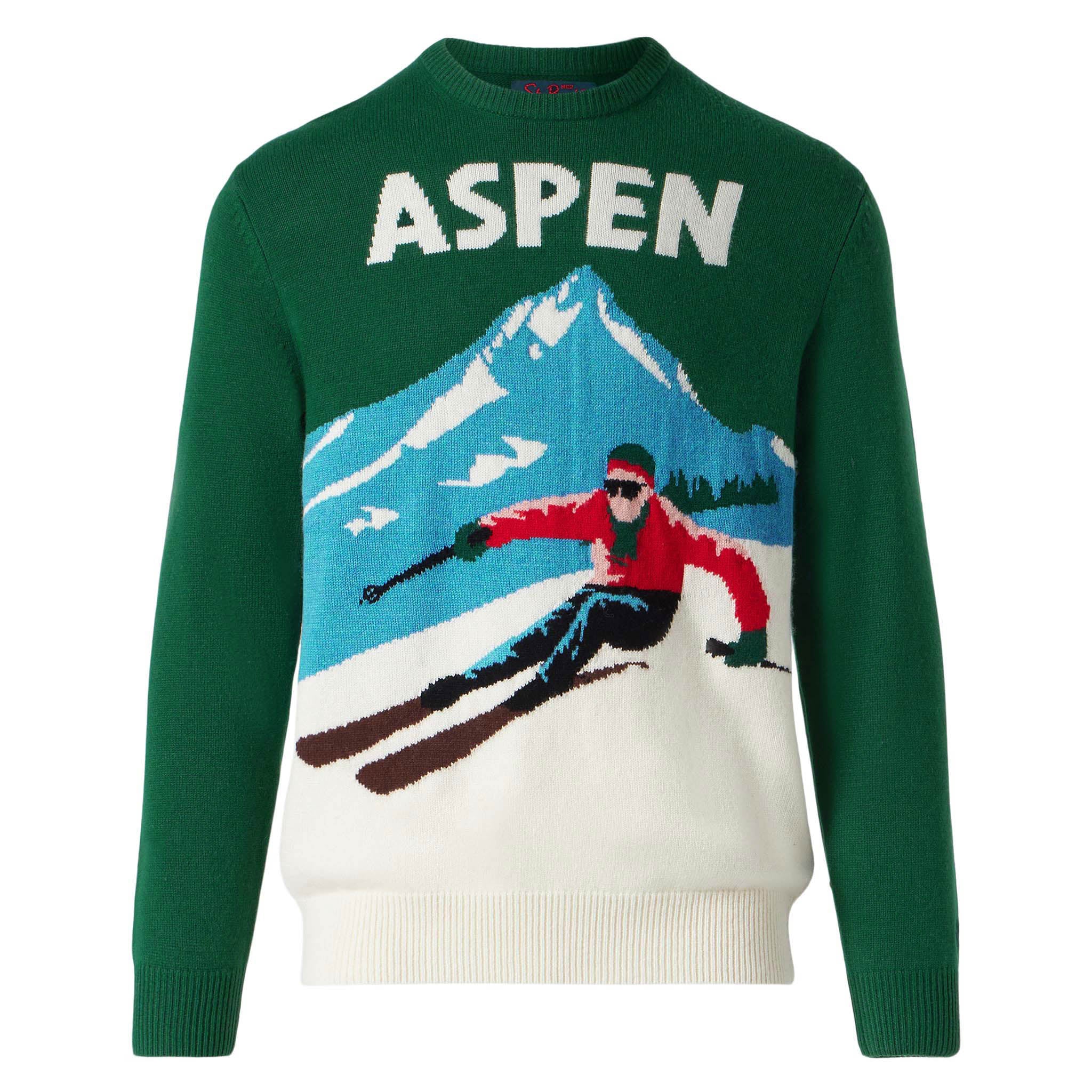 Maglione girocollo Heron con jacquard cartolina vintage Aspen - Image 4