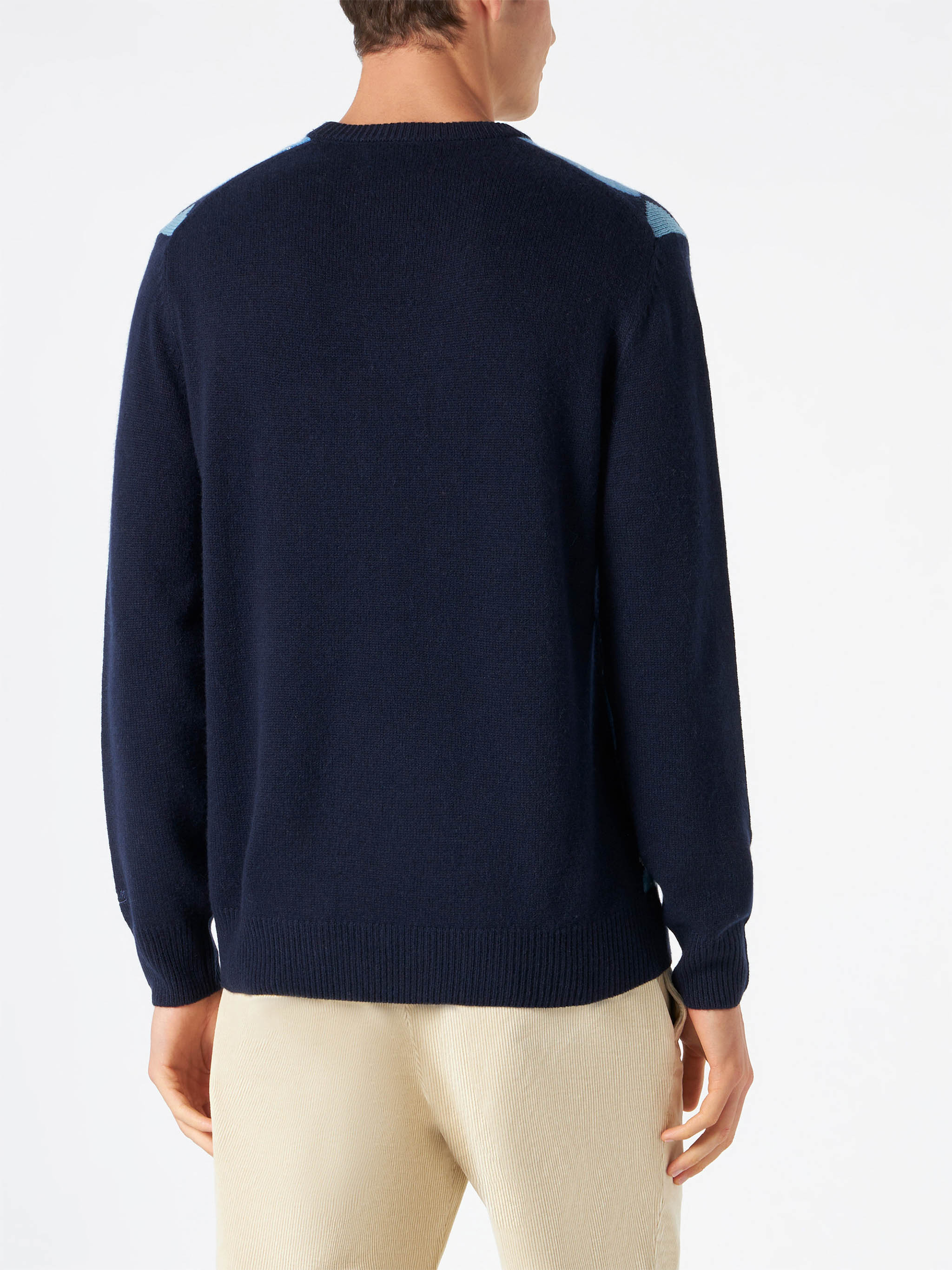 Maglione girocollo Heron con jacquard rombi - Image 3