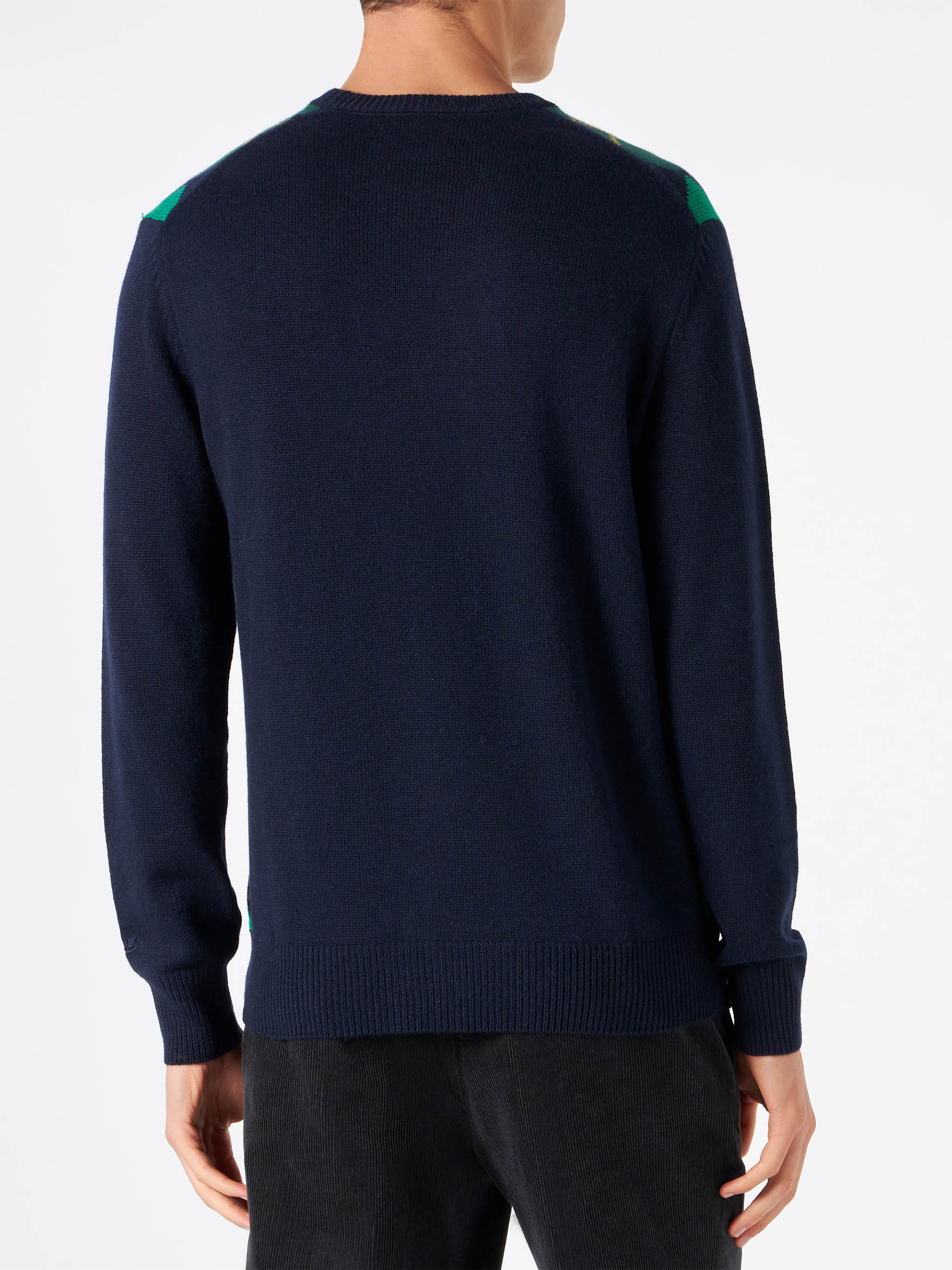 Maglione girocollo Heron con jacquard argyle - Image 3