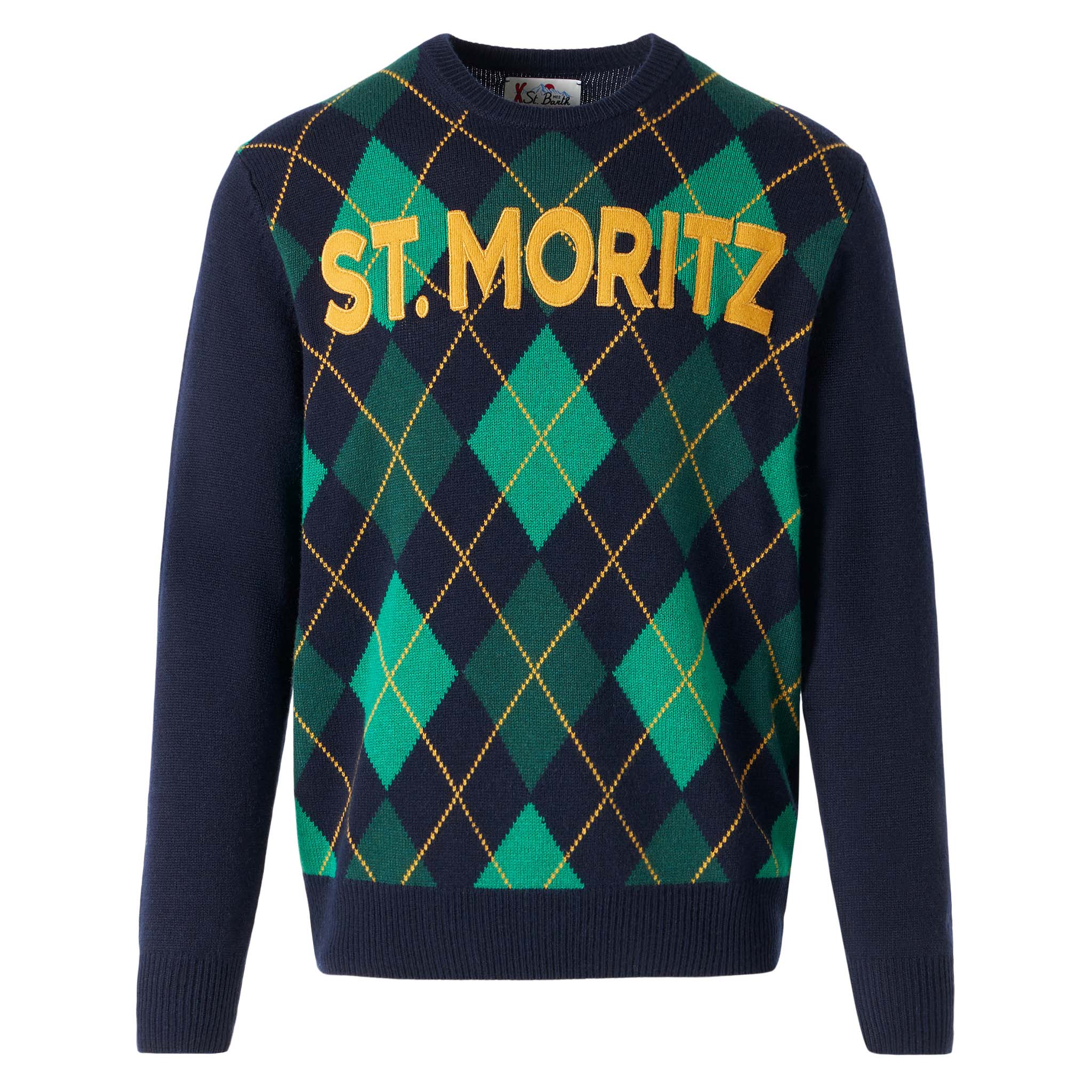 Maglione girocollo Heron con jacquard argyle - Image 4