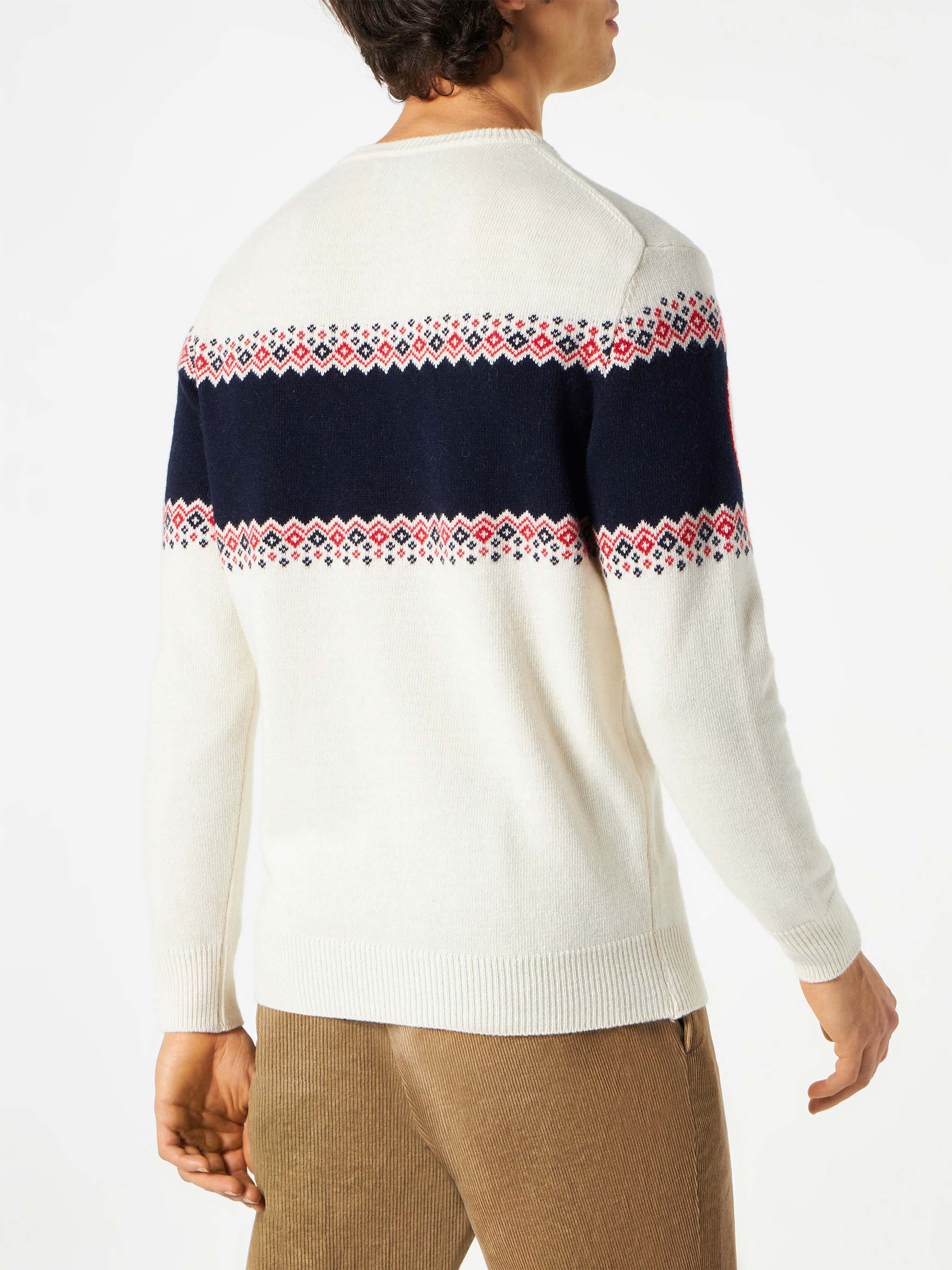Maglione girocollo Heron con jacquard Courma - Image 3