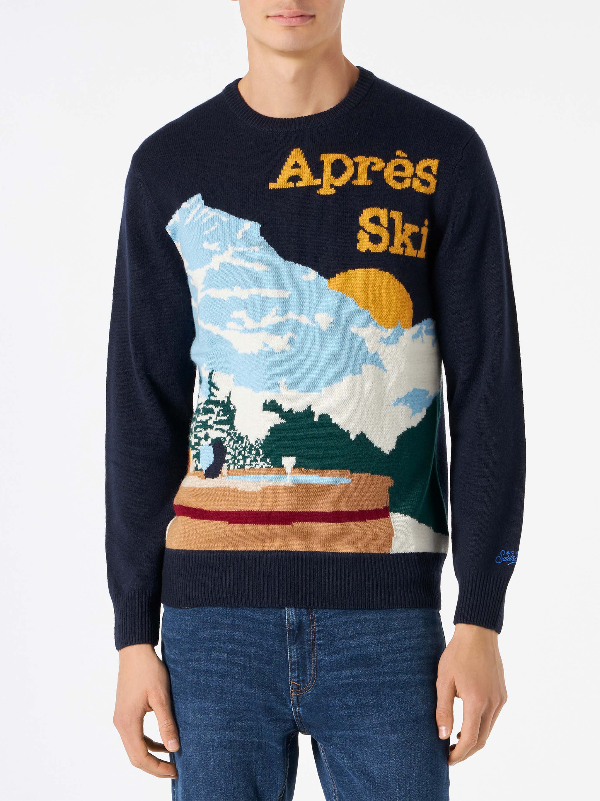 Maglione girocollo con cartolina jacquard - Image 2
