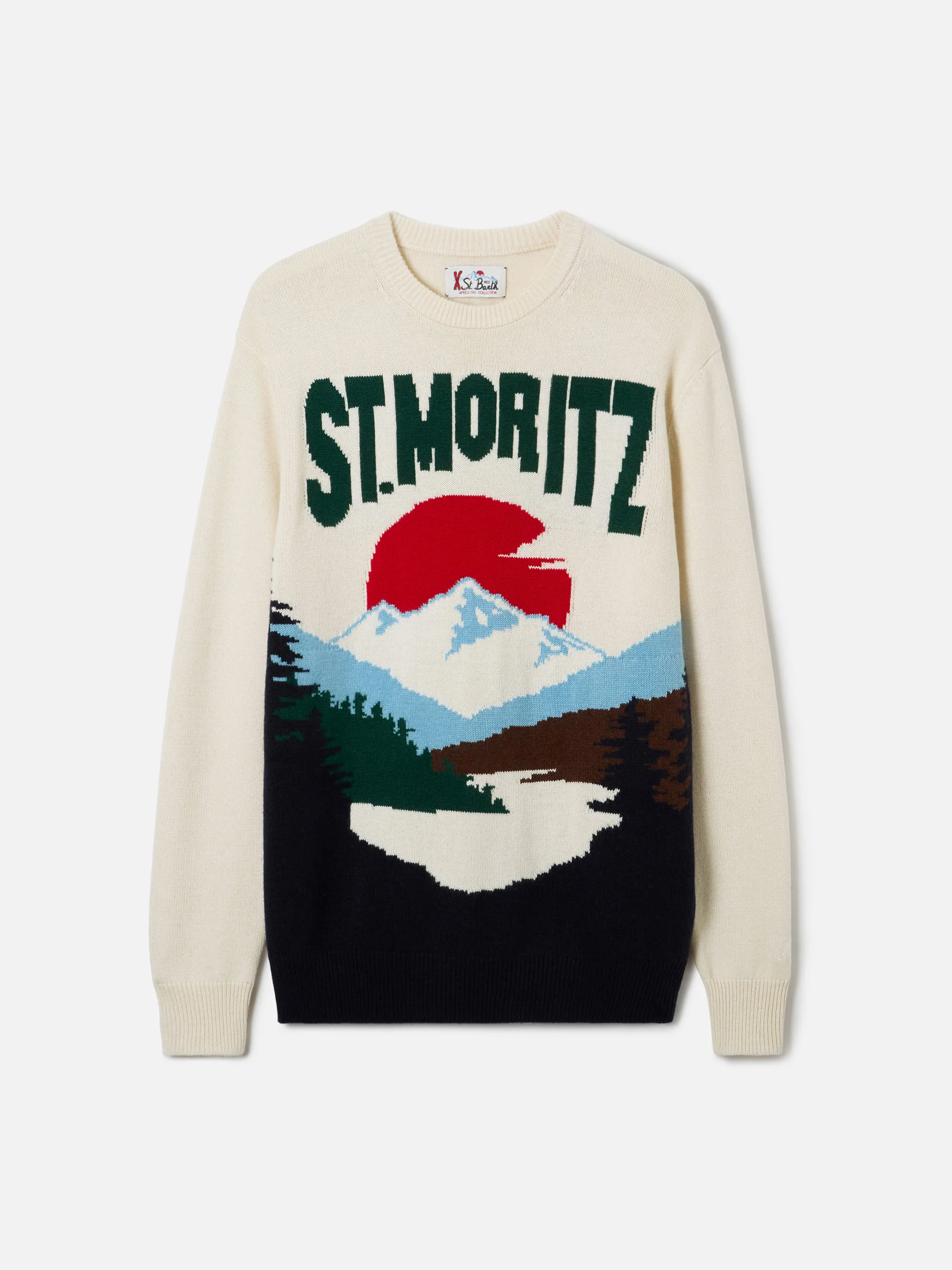 Maglione girocollo Heron con cartolina St.Moritz jacquard - Image 5