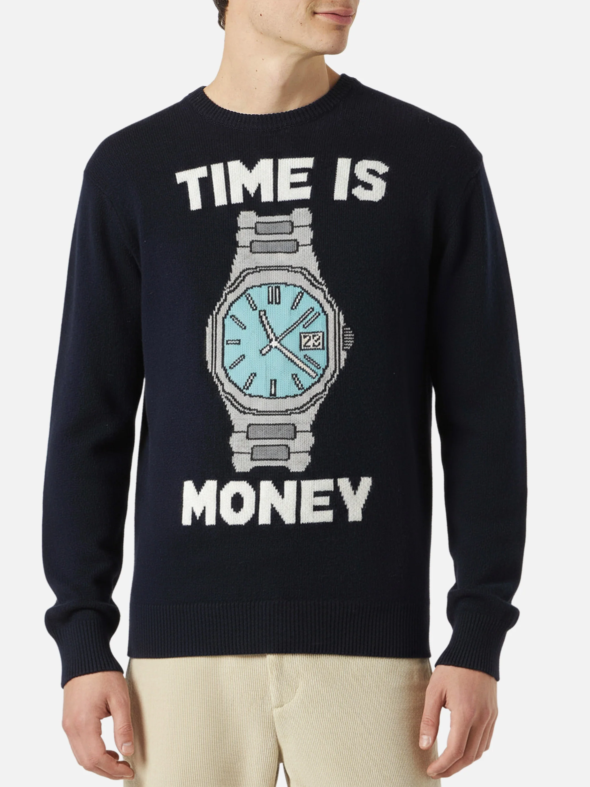 Maglia Heron con ricamo Time is money - Image 2