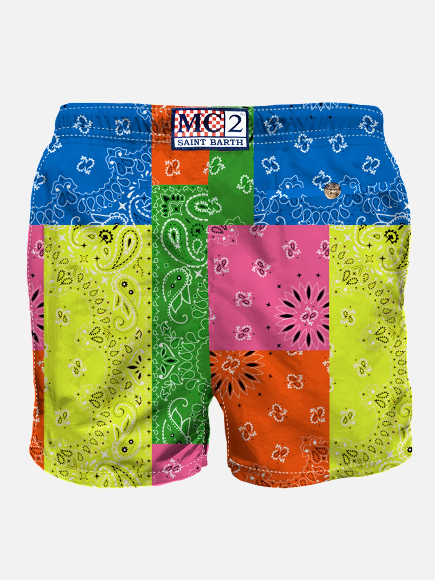 Costume mare Caprese stampa bandana multicolor - Image 2