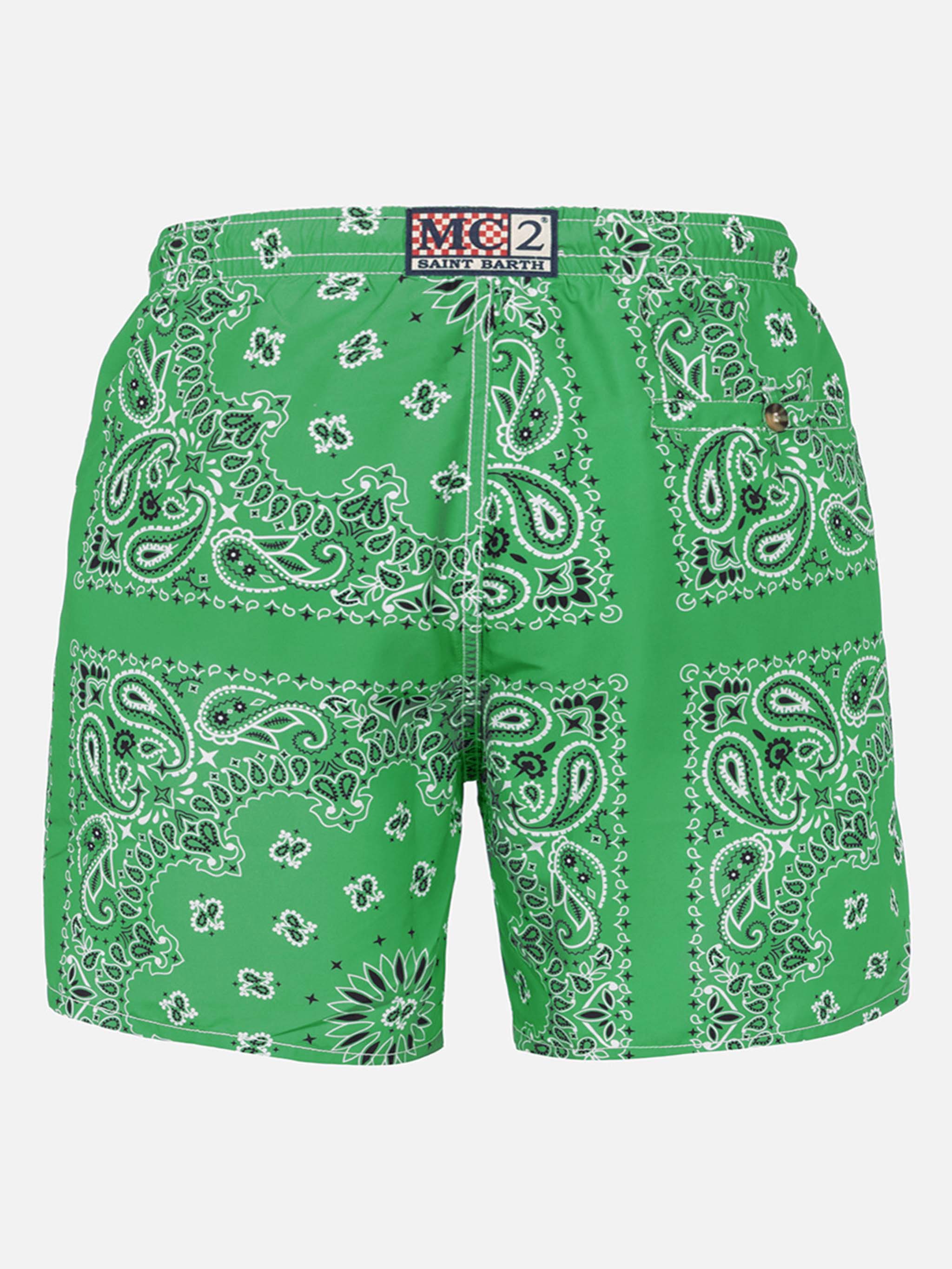 Costume mare Caprese stampa bandana verde - Image 2