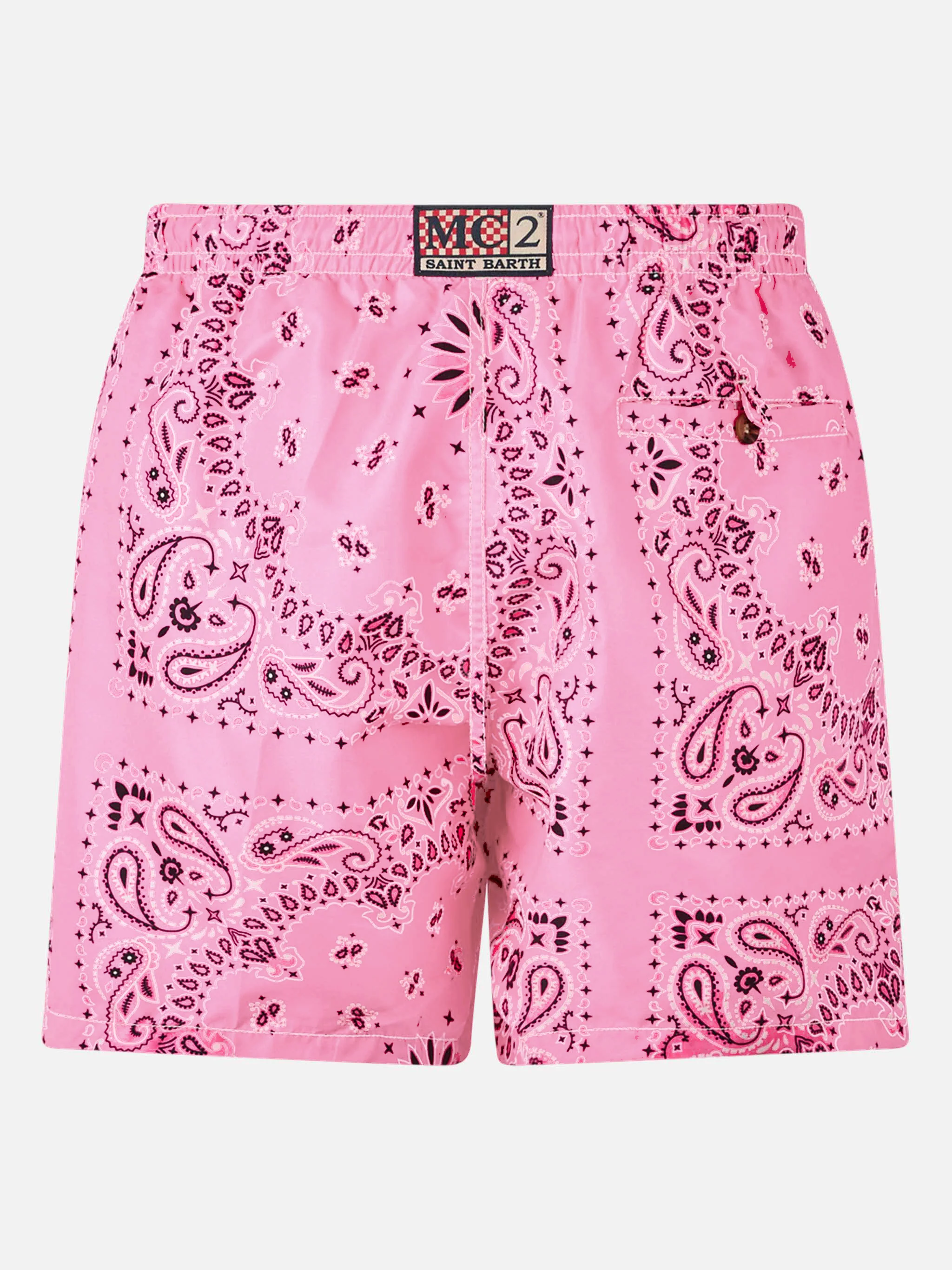 Costume mare Caprese stampa bandana rosa - Image 2