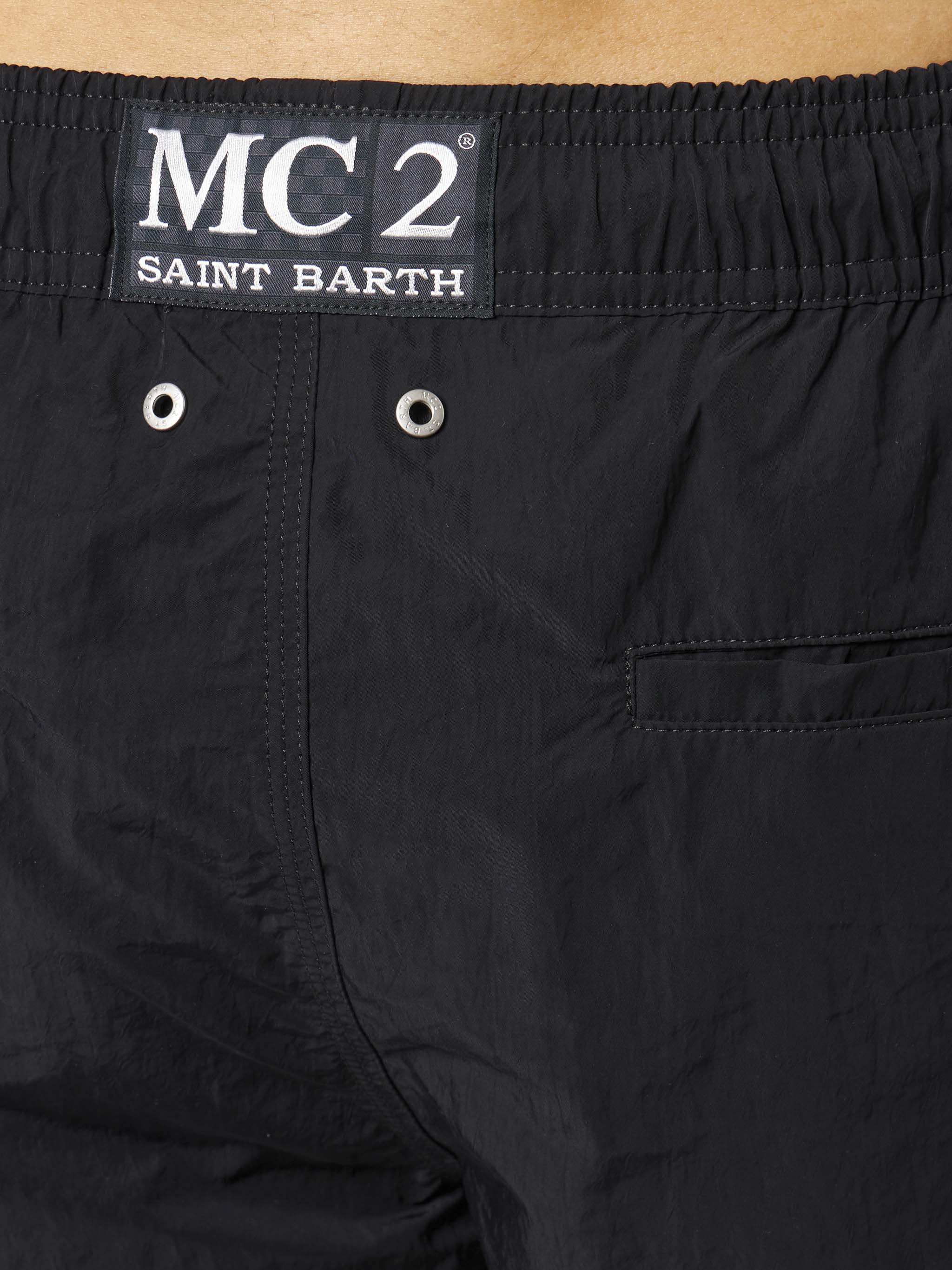Costume mare Alphaclub nero con logo laterale - Image 4