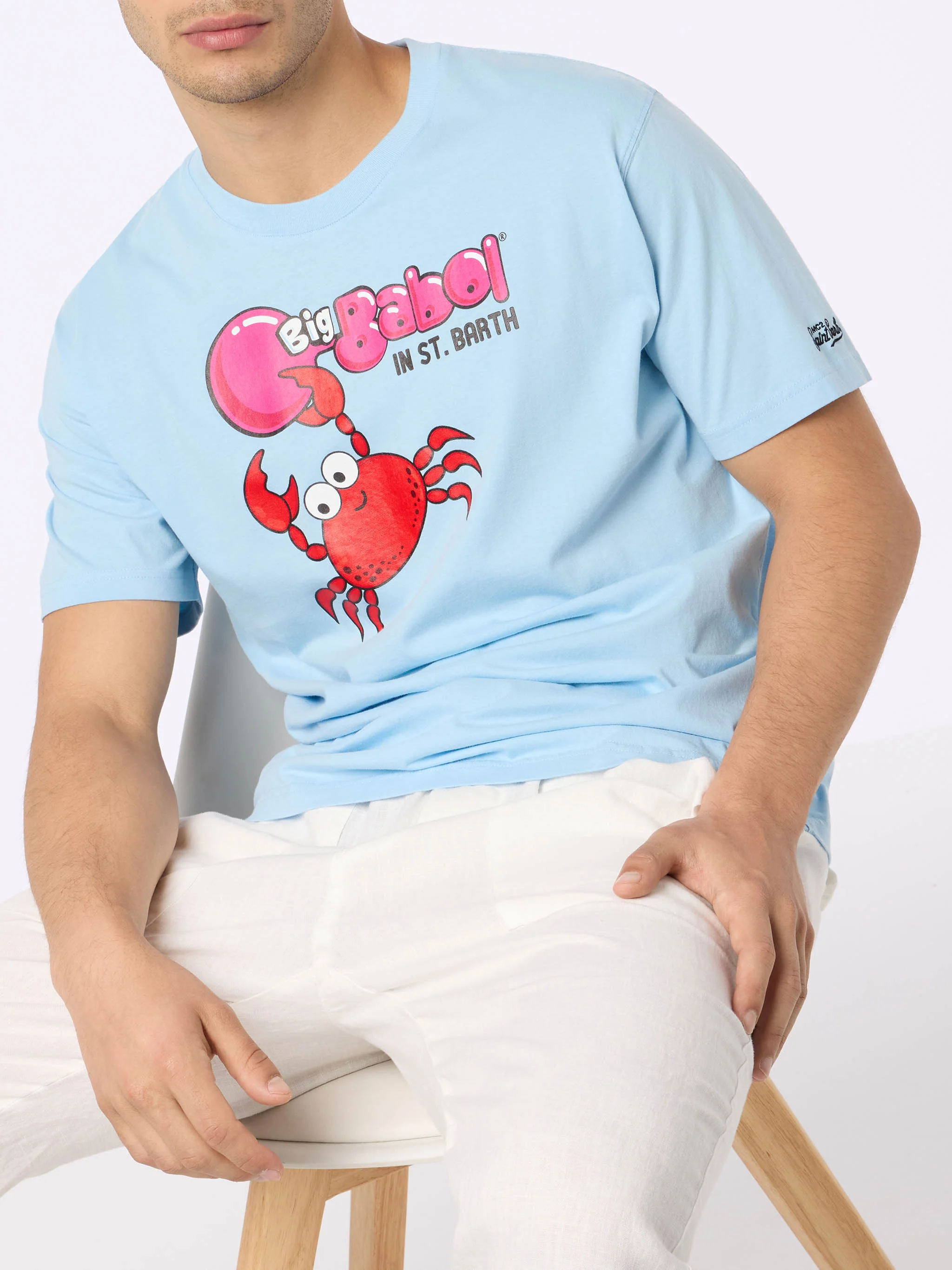 T-shirt  stampa granchio Big Babol azzurro | Special Edition - Image 2