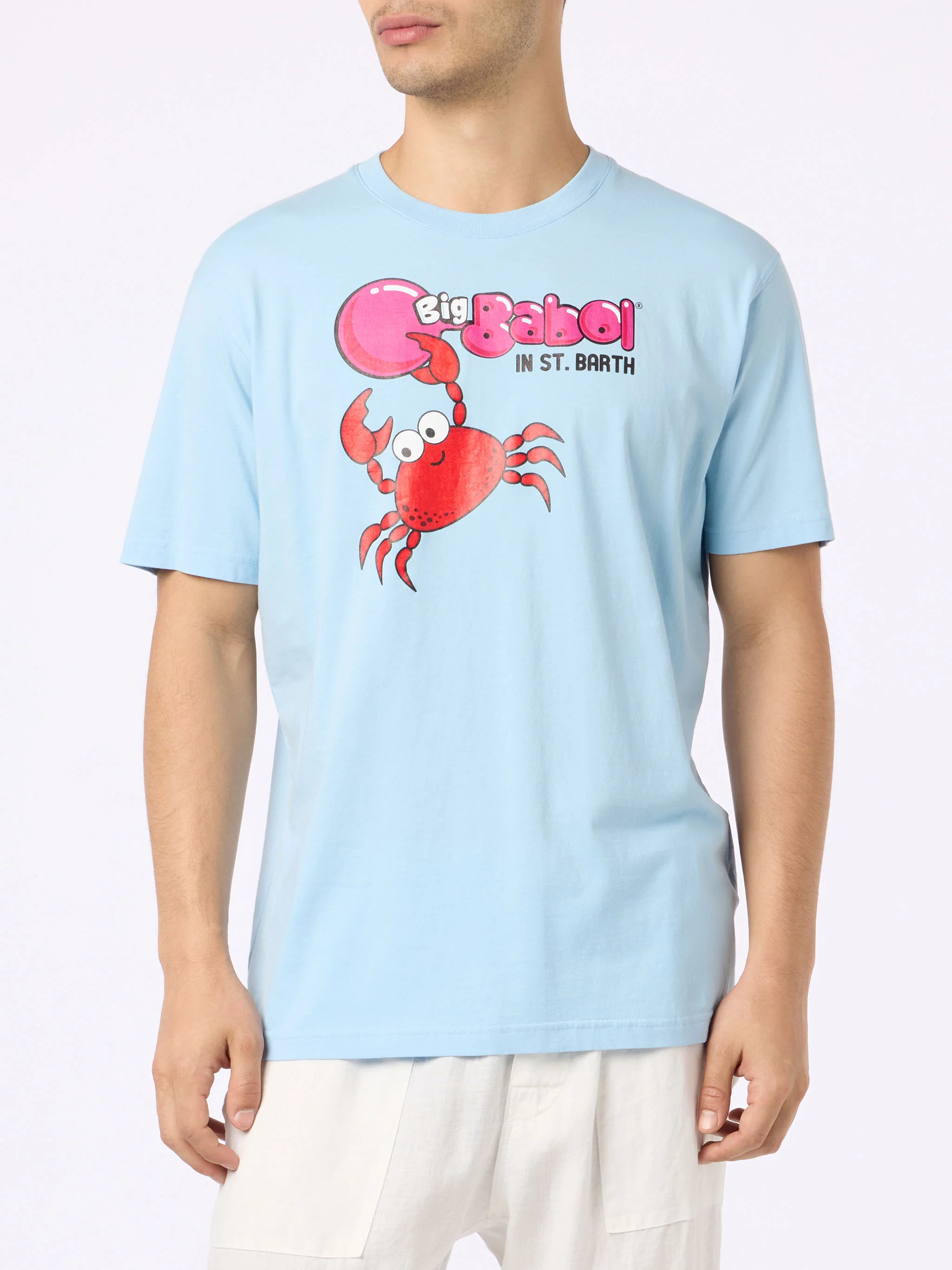 T-shirt  stampa granchio Big Babol azzurro | Special Edition - Image 3