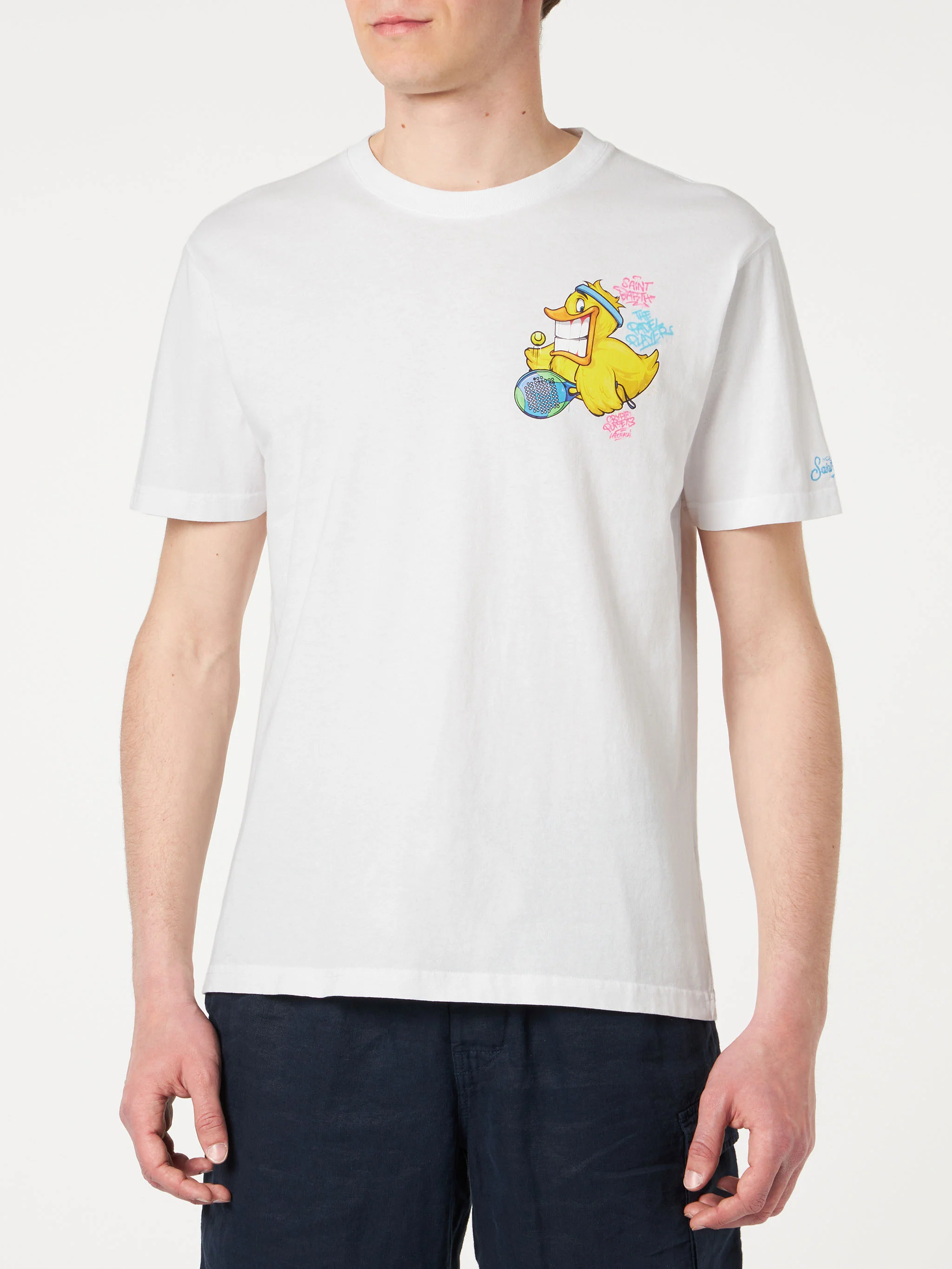T-shirt Portofino cotone Crypto duck padel bianco | Special Edition - Image 4