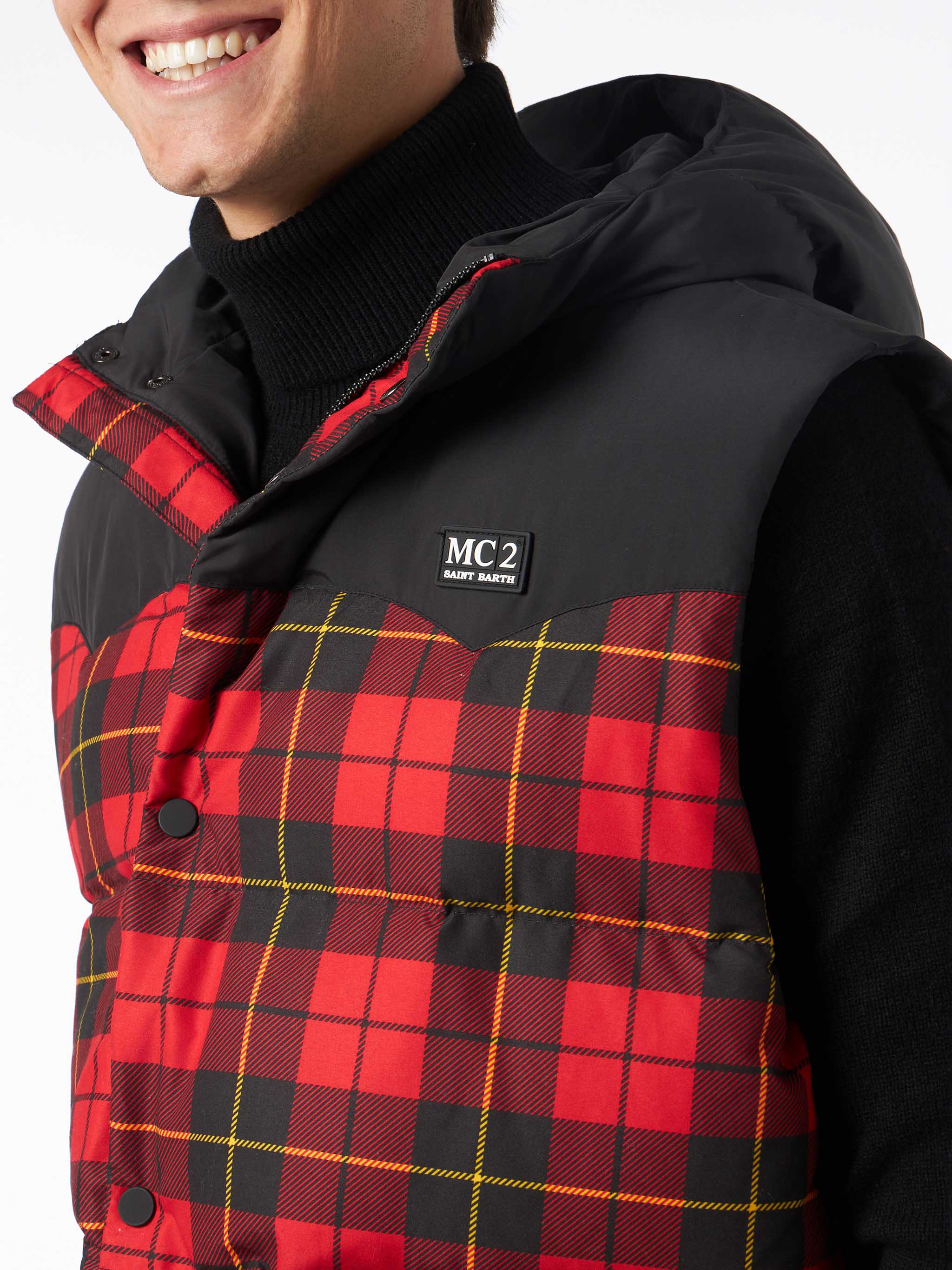 Gilet Klosters con fantasia tartan - Image 3