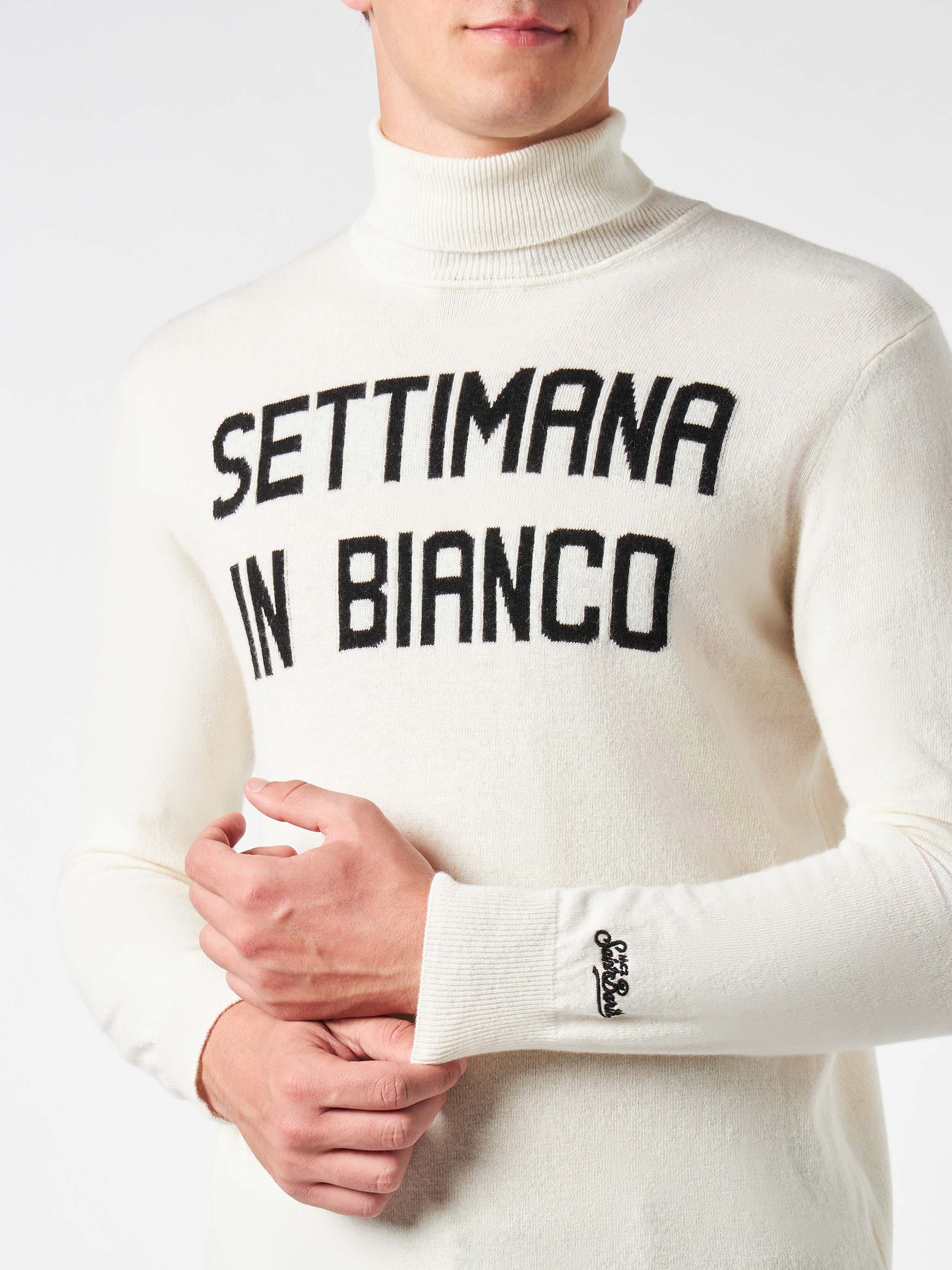 Dolcevita jacquard Settimana in Bianco bianco - Image 3