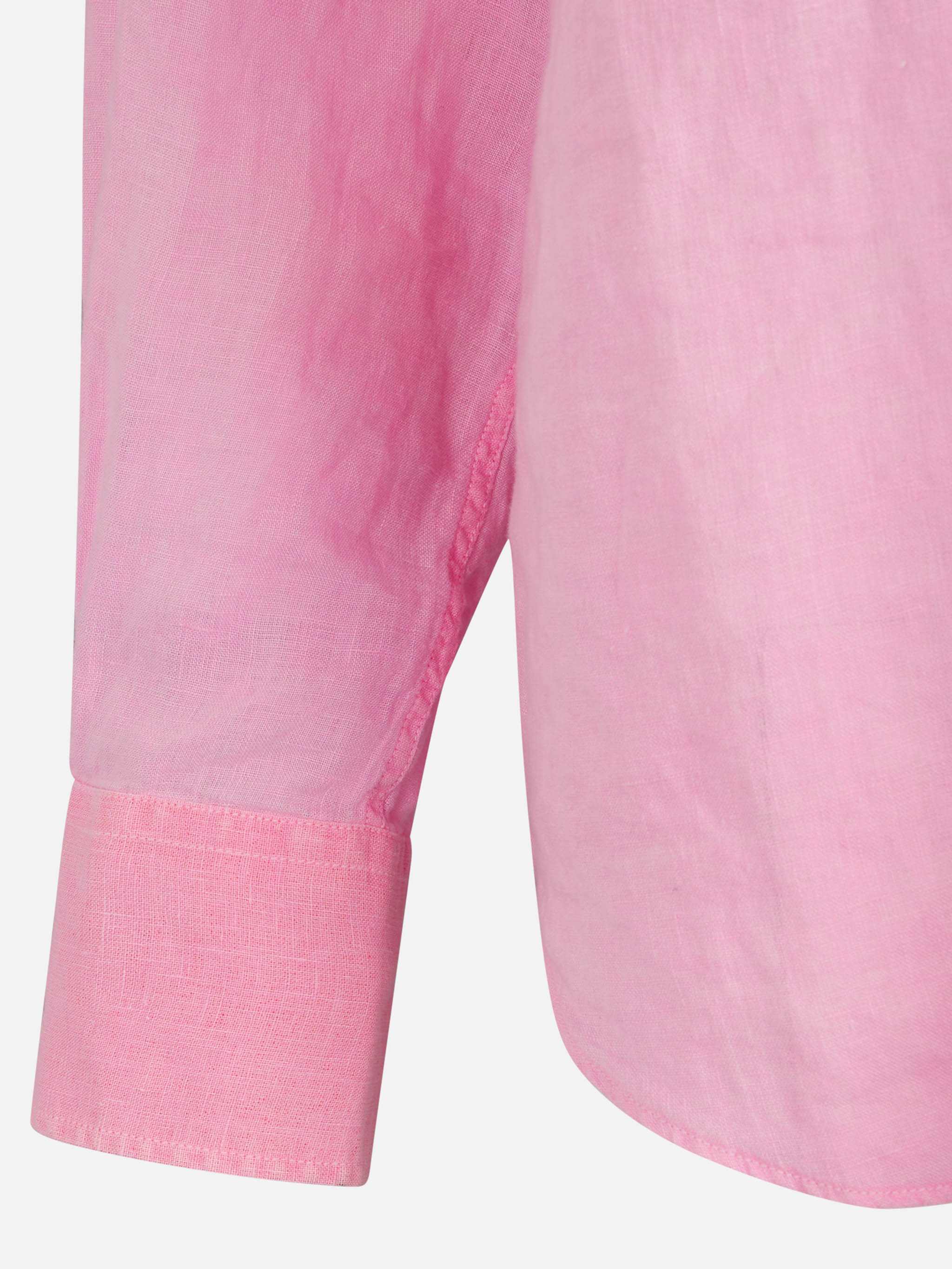 Camicia Pamplona in lino rosa fluo effetto watercolor - Image 6