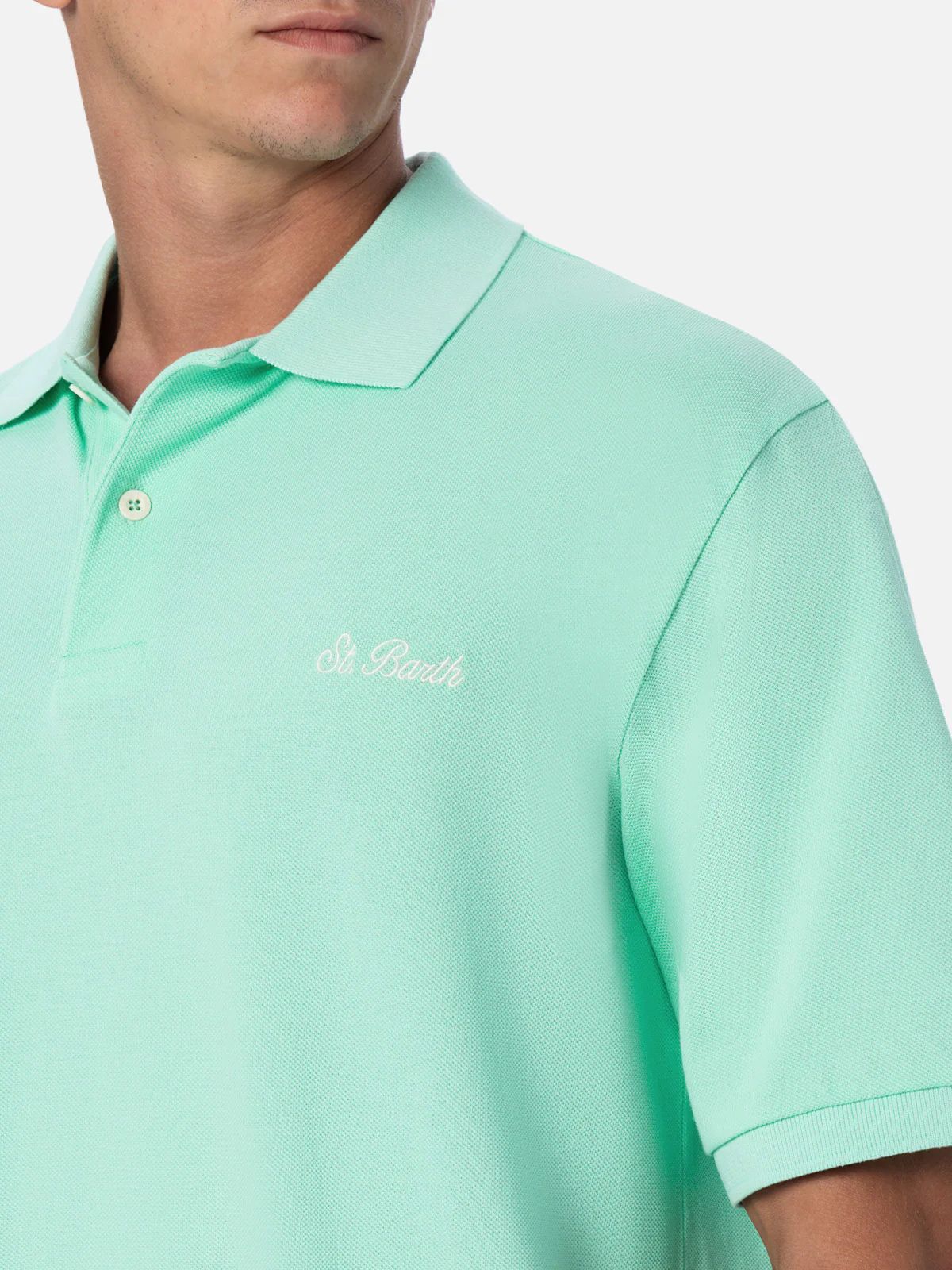 Polo Beverly Hills in cotone piquet verde acqua - Image 2