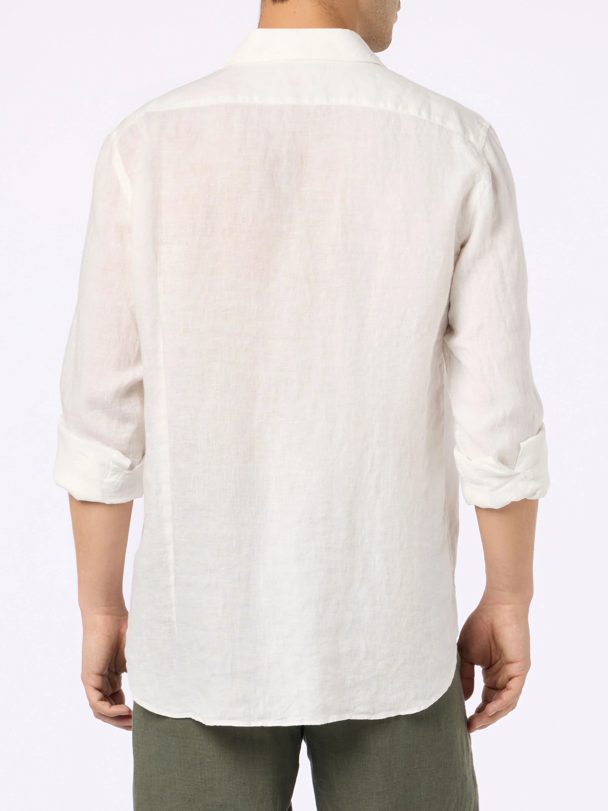Camicia Pamplona in lino bianco - Image 3