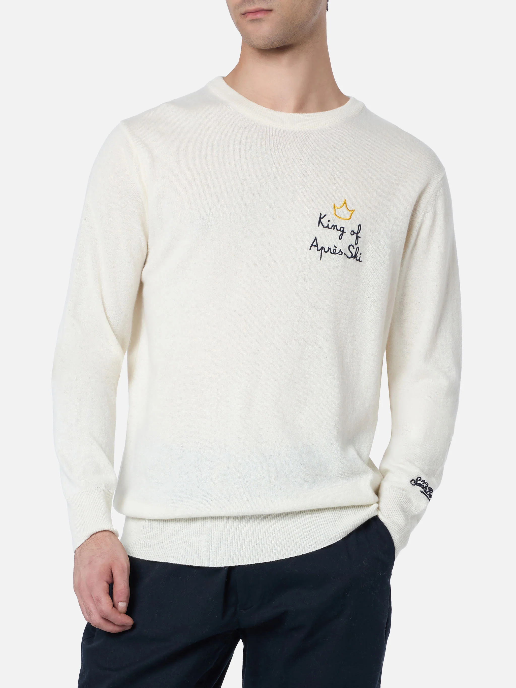 Maglione girocollo Heron con ricamo King of apres ski - Image 2