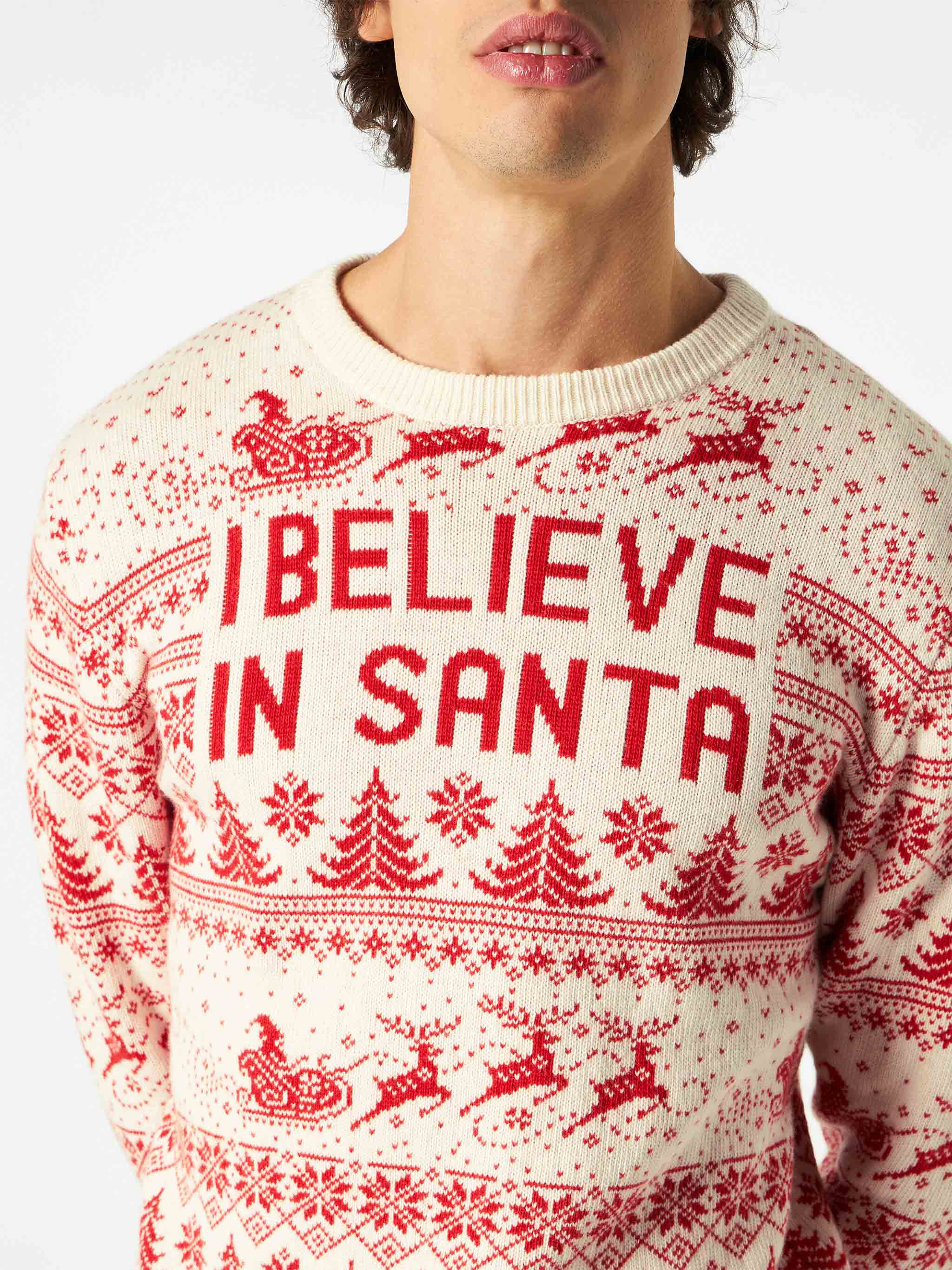 Maglia Heron P con lettering I believe in Santa - Image 2
