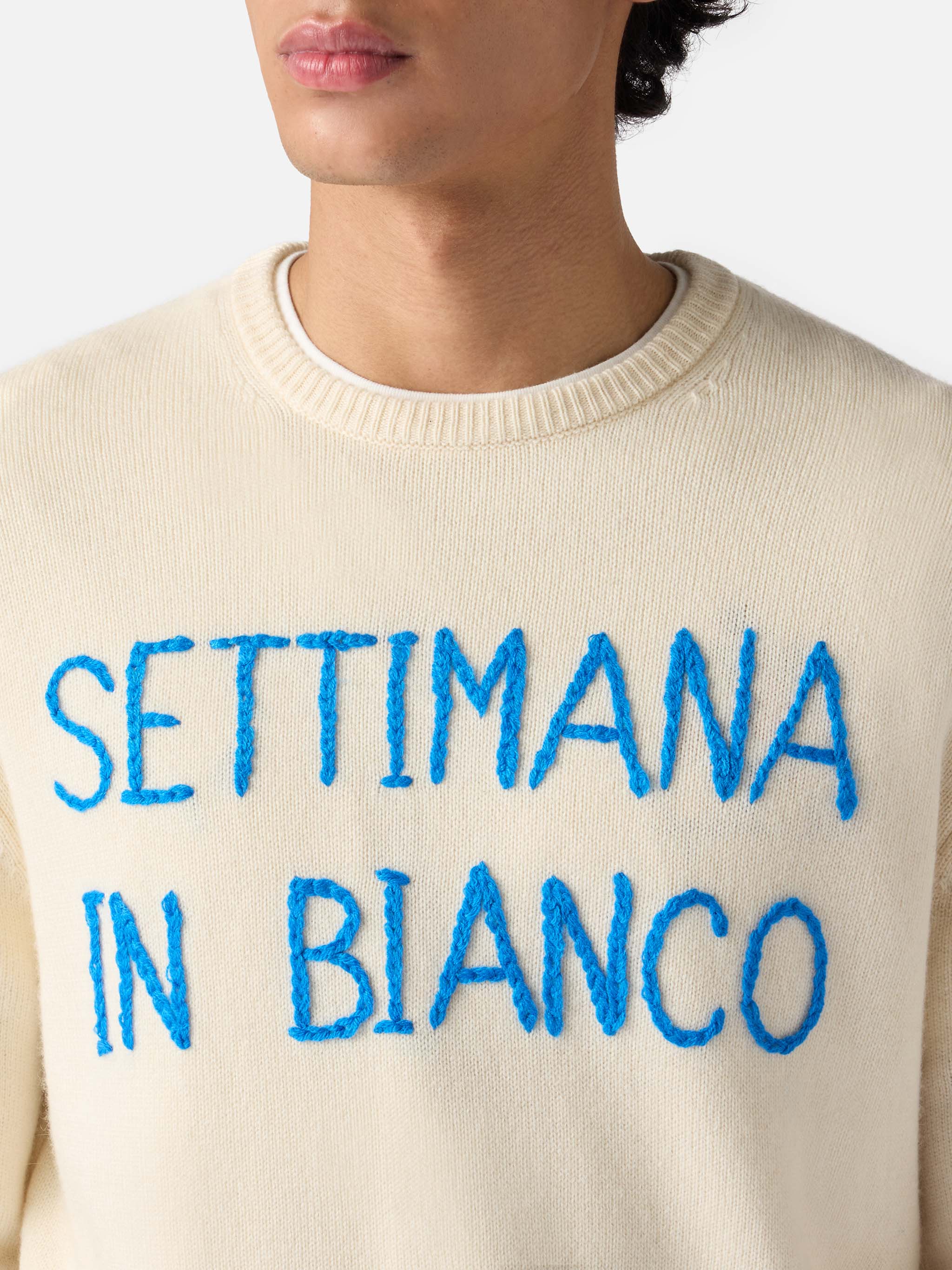 Maglia Heron con ricamo Settimana in bianco - Image 2