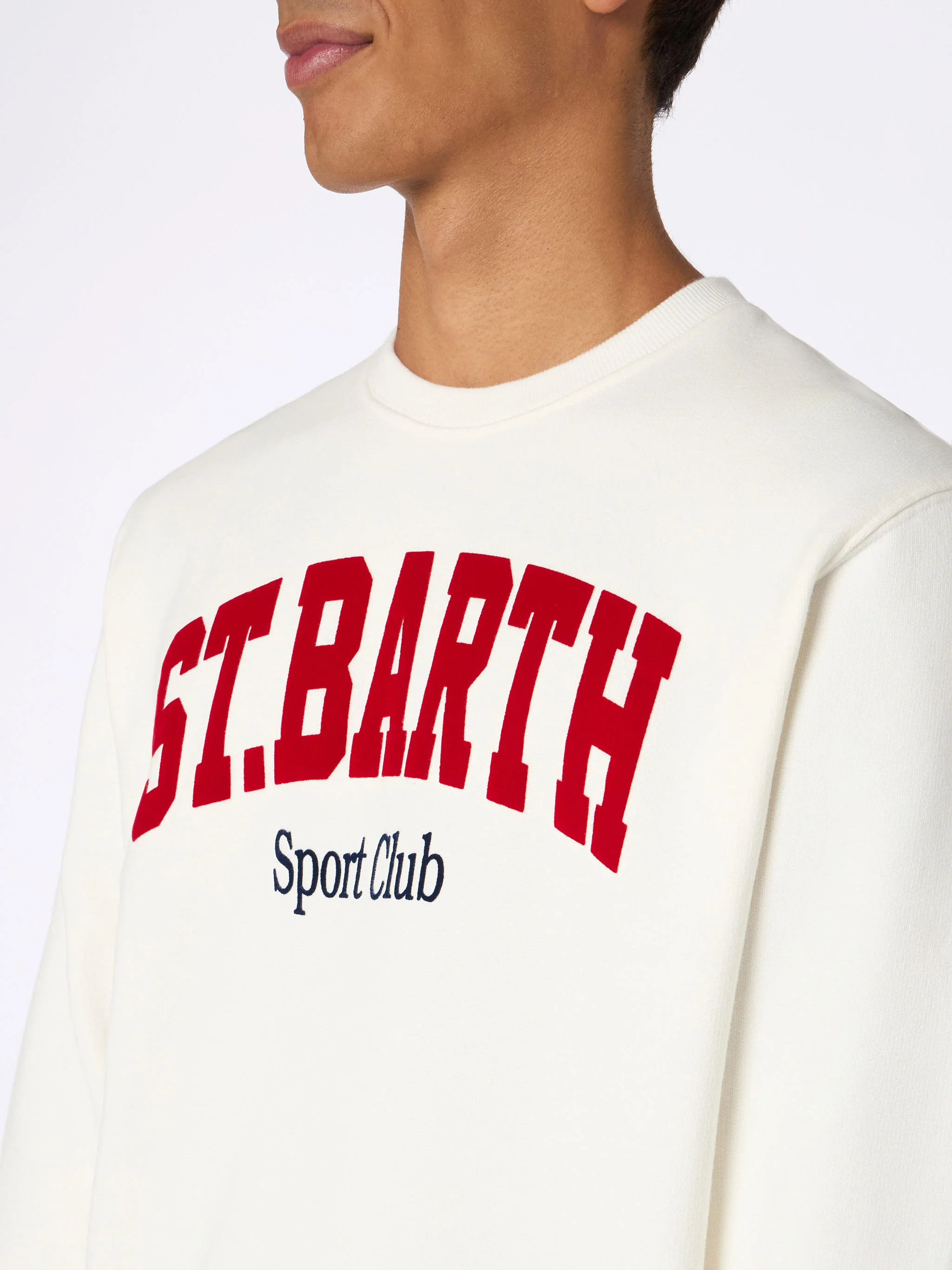 Felpa Soho stampa St. Barth sport club bianco - Image 2