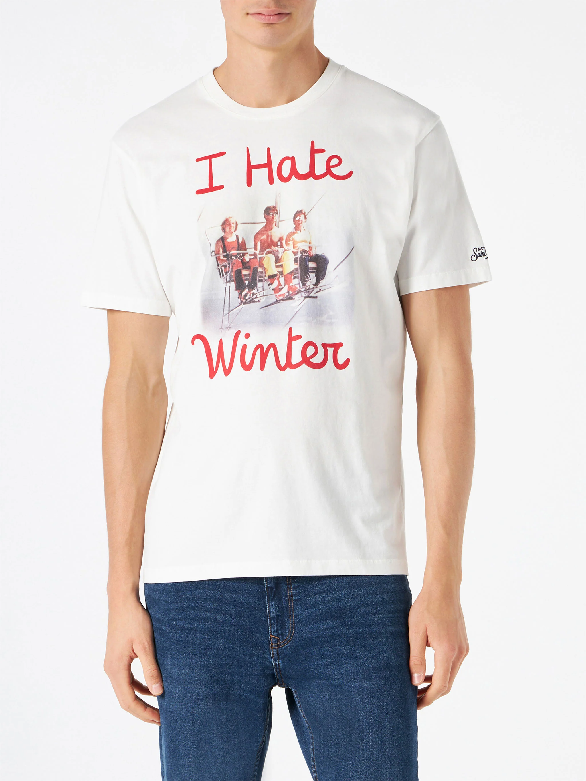 T-shirt Arnott con stampa I hate winter - Image 2