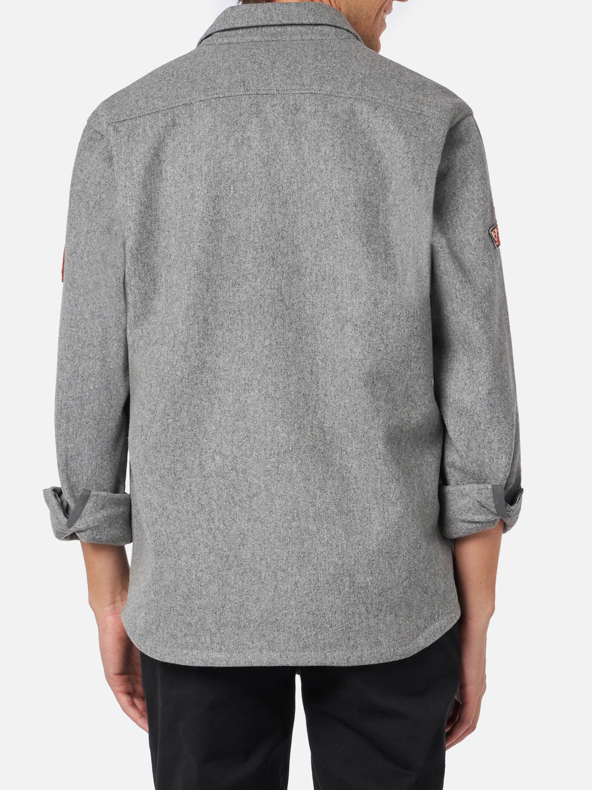 Camicia Burton overshirt lana grigio - Image 3