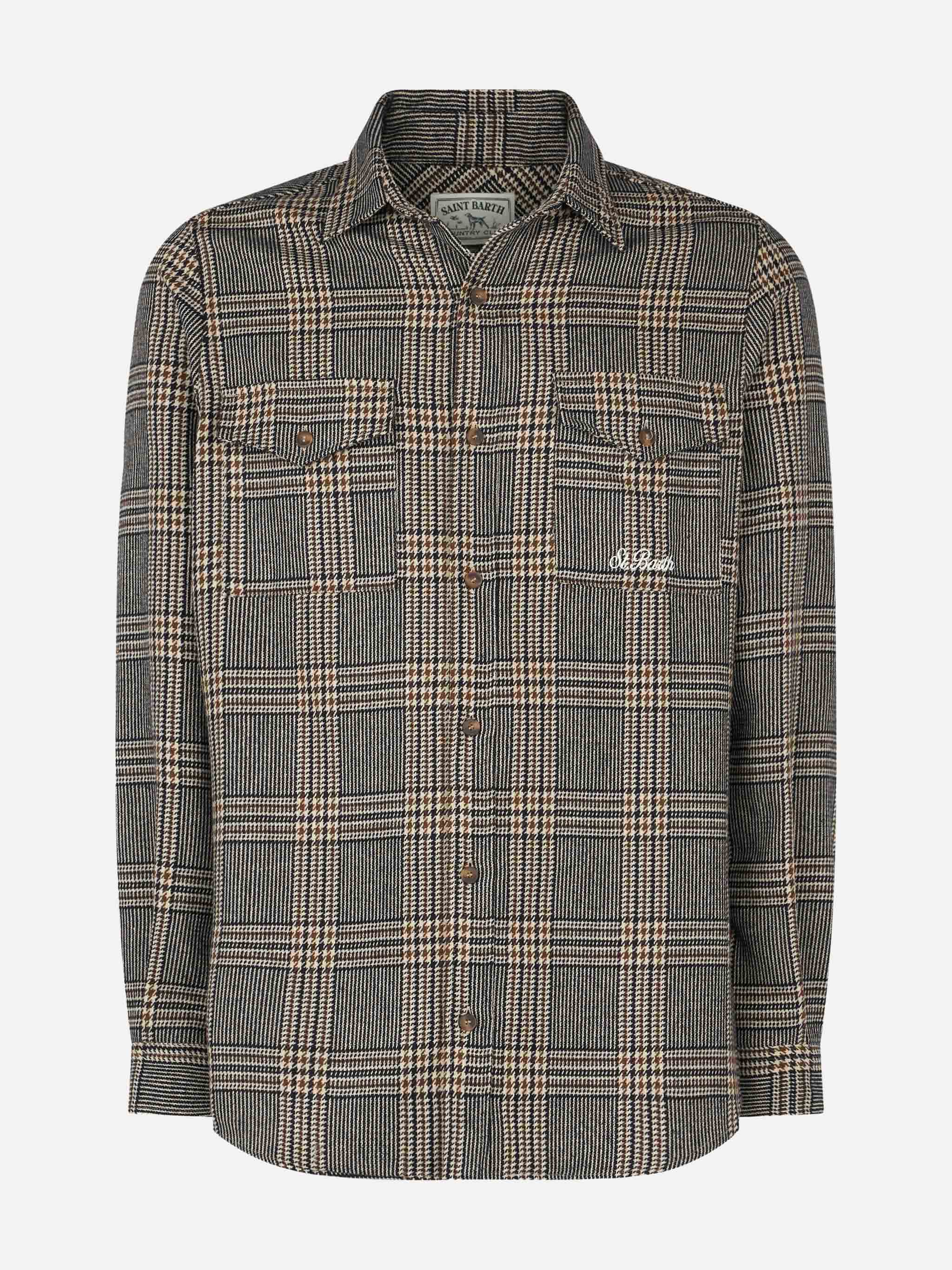 Camicia Seiser in misto lana con fantasia Principe di Galles - Image 4