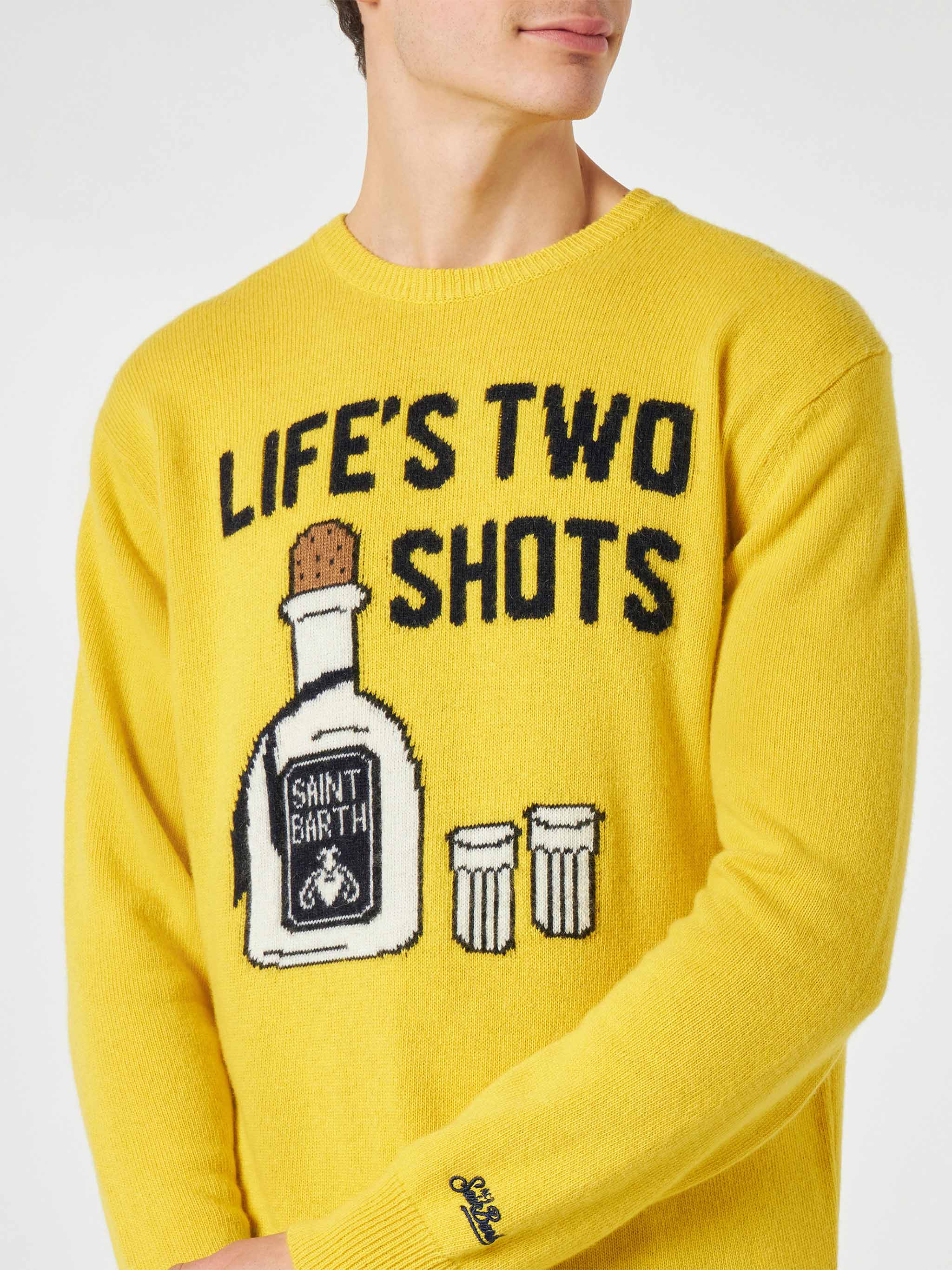 Maglione girocollo Heron con jacquard Life's two shots - Image 2