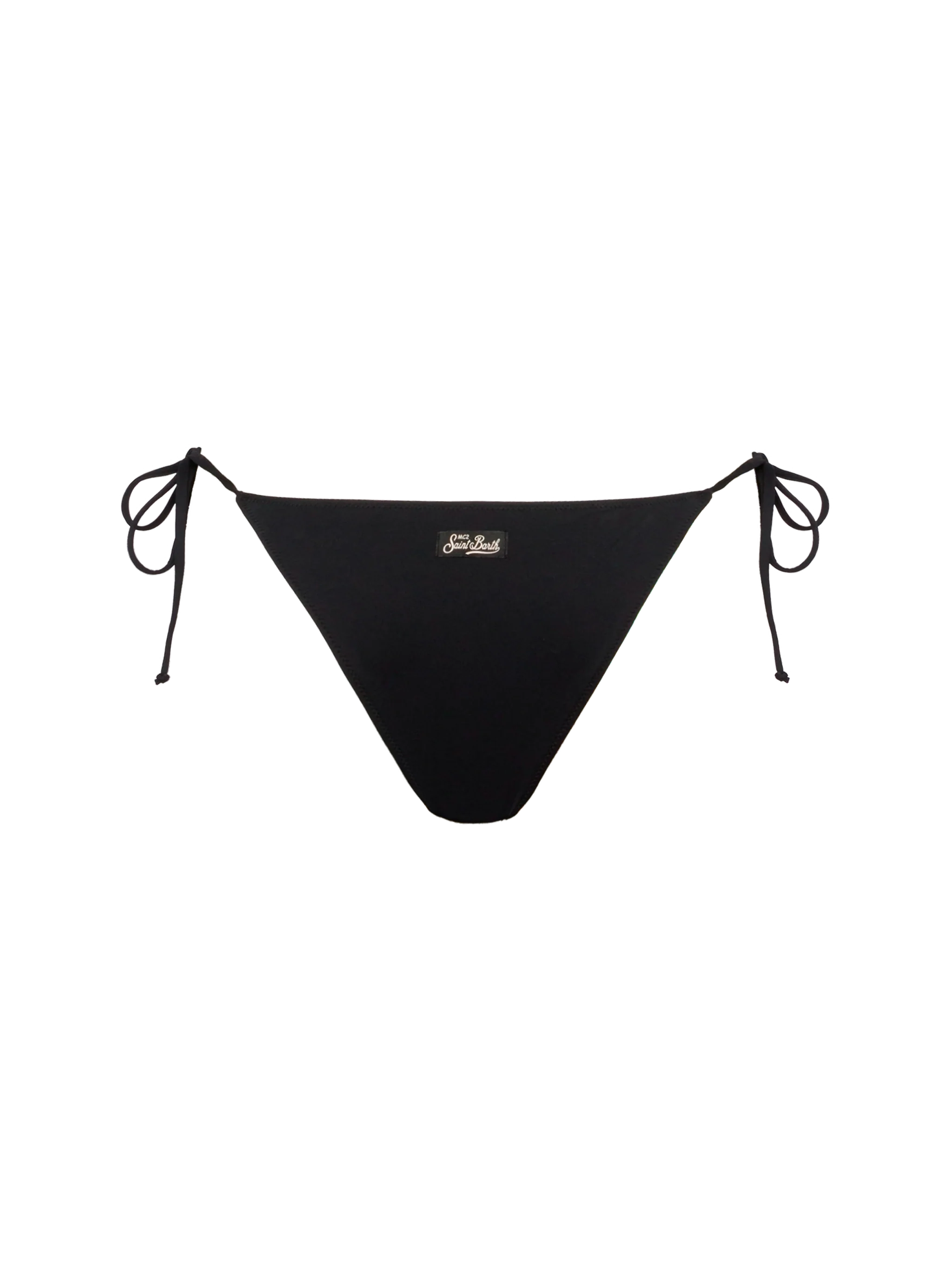 Marielle slip mare classico nero con applicazioni di strass a righe - Image 2