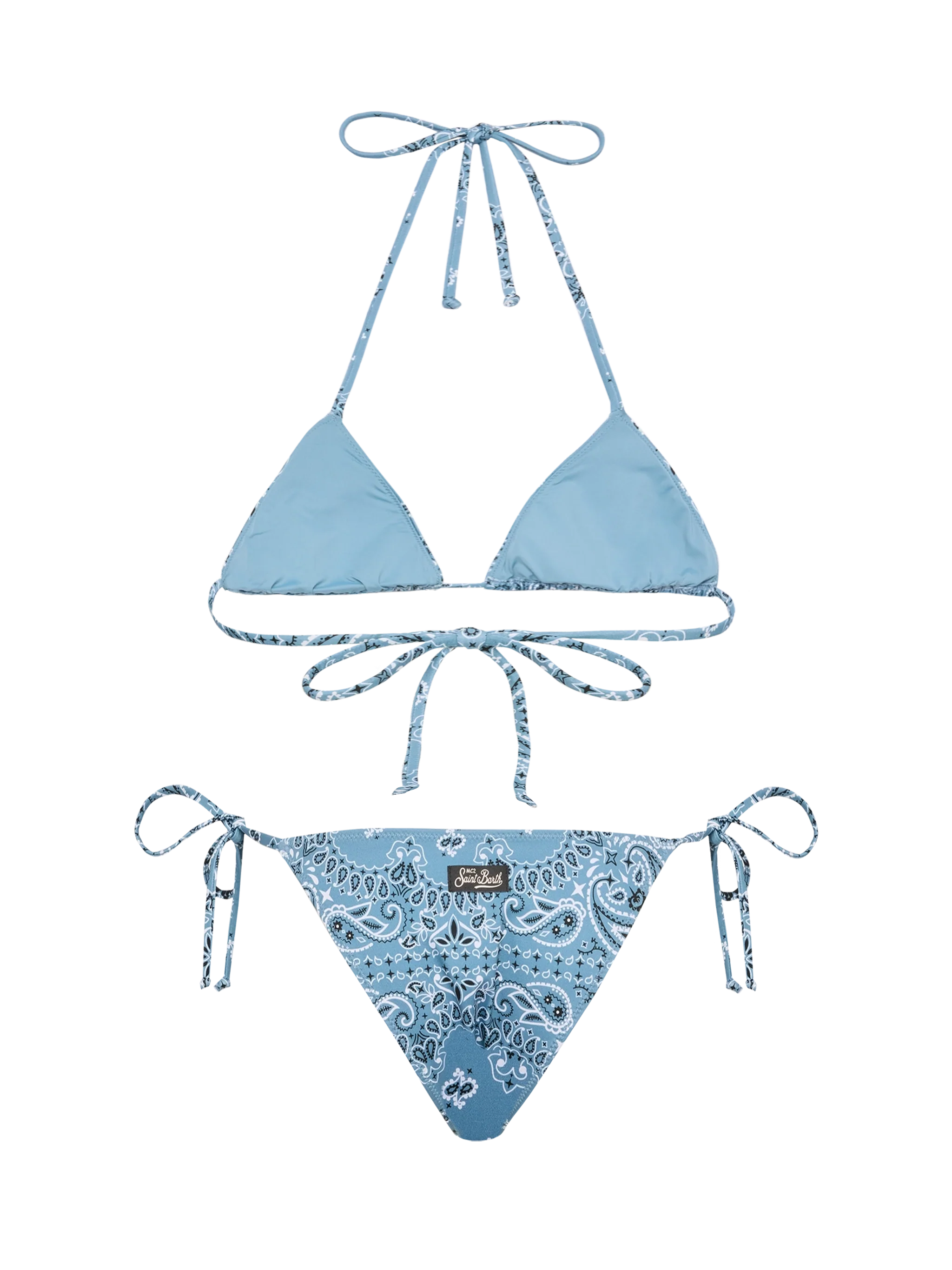 Bikini classico a triangolo Leah Marielle con stampa bandana - Image 3
