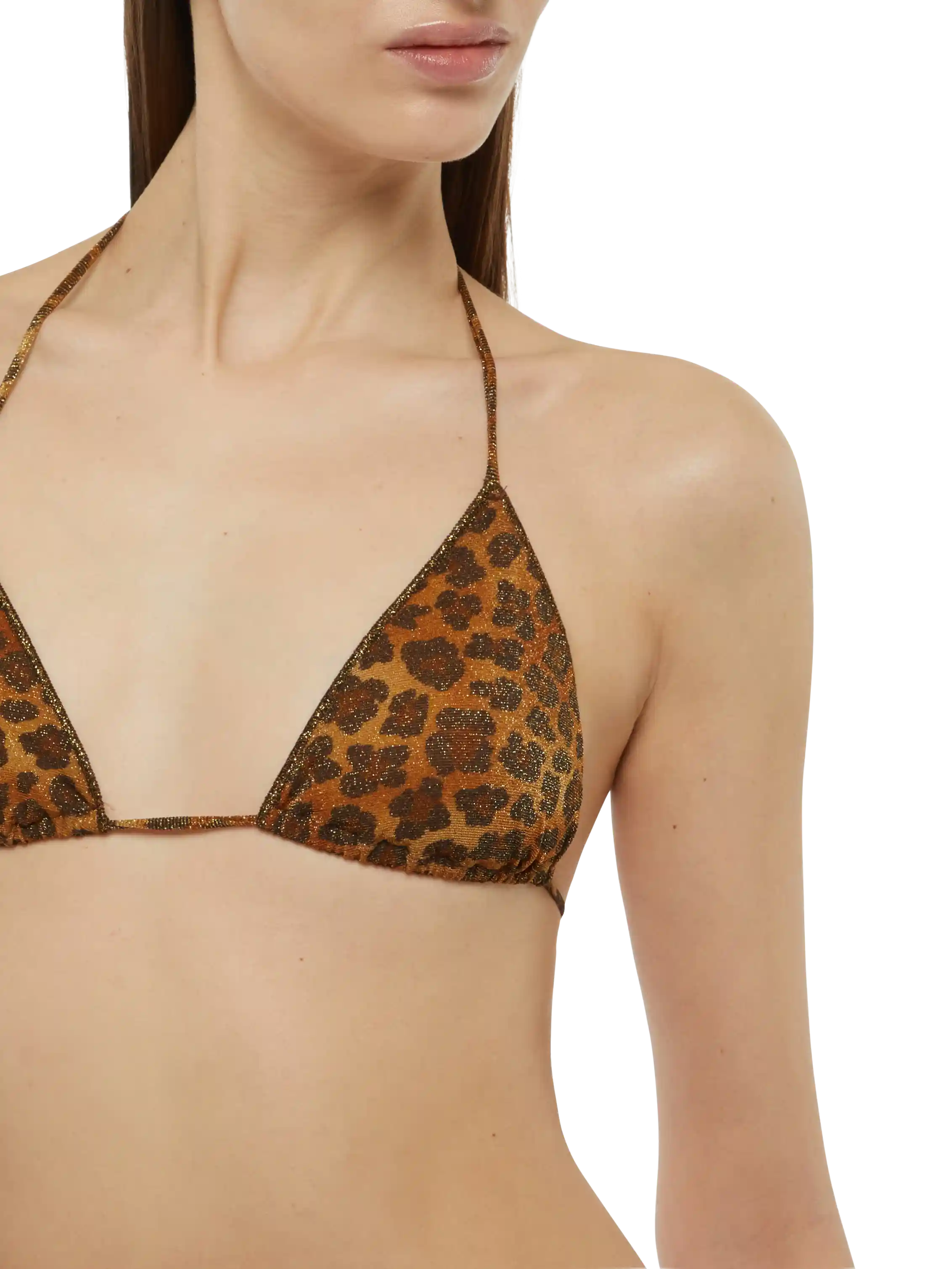 Bikini classico in lurex Leah Marielle con stampa animalier - Image 5