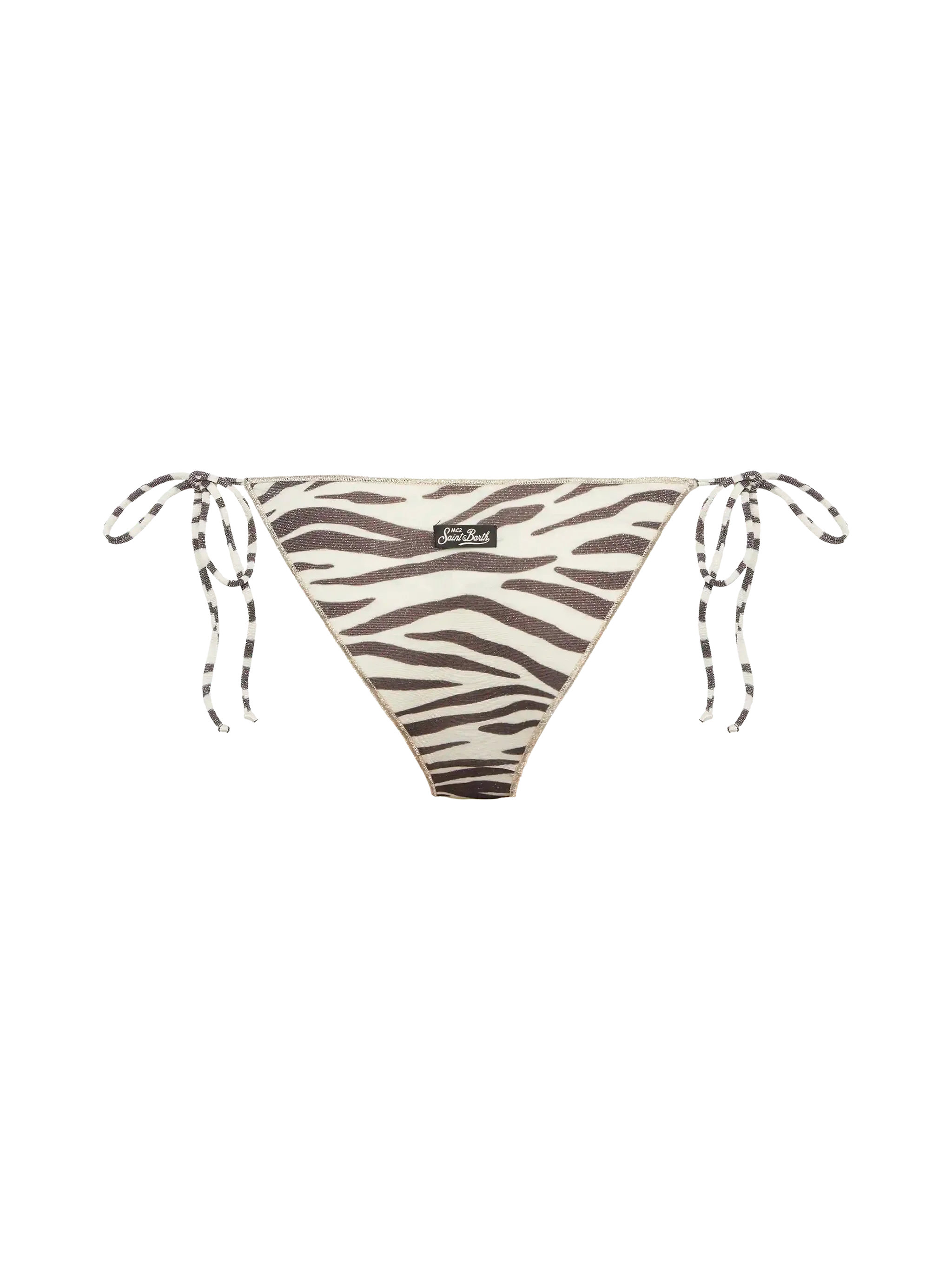 Marielle slip mare classico in lurex con stampa zebrata - Image 2