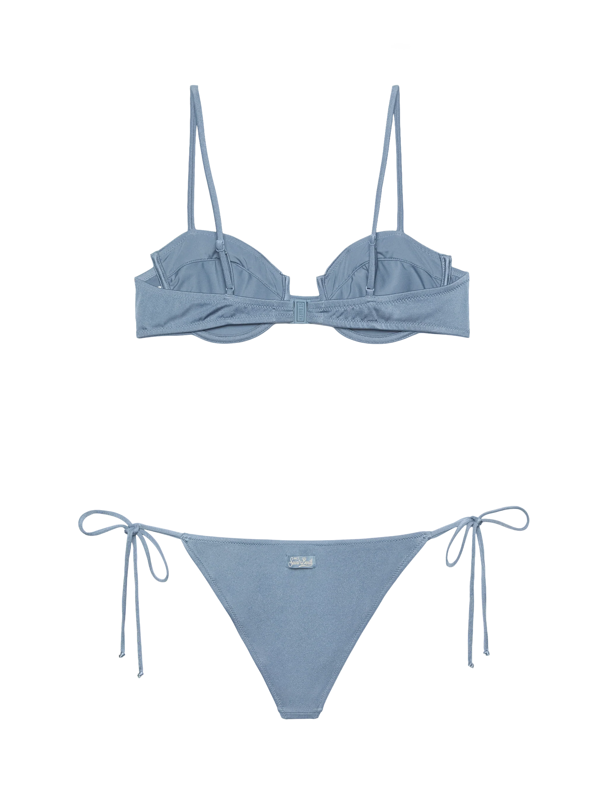 Bikini bralette con ferretto Salina Marielle in shimmer color avio blue - Image 3