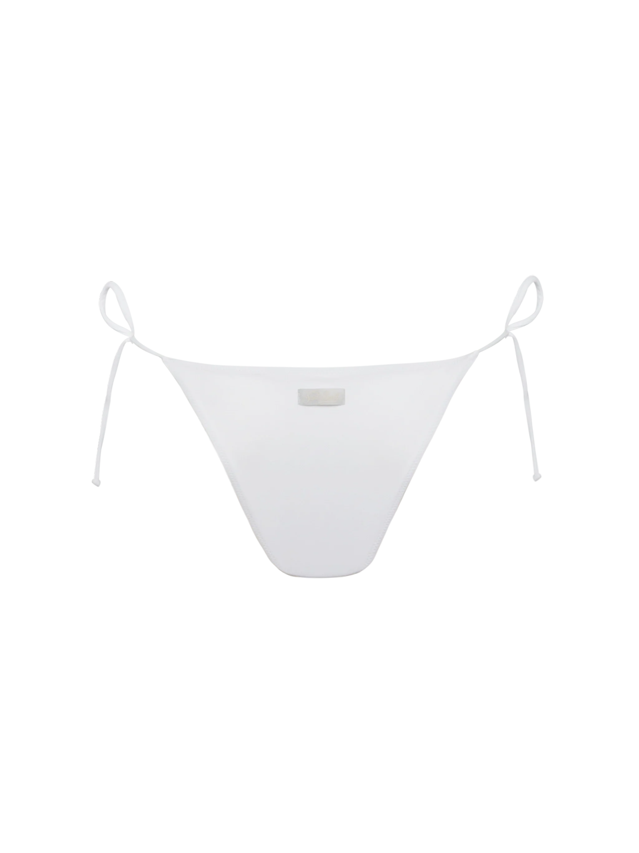 Marielle slip mare classico bianco con applicazioni di strass a righe - Image 3