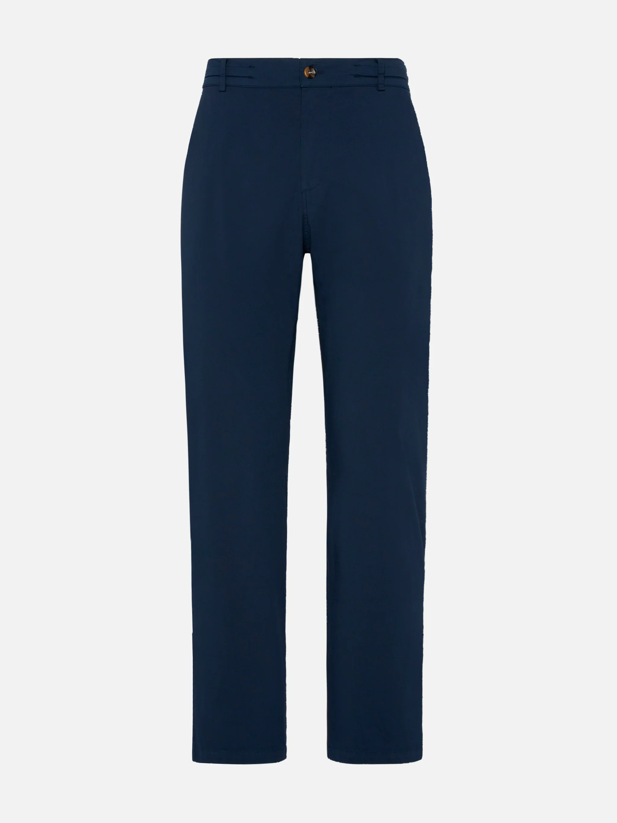 Pantaloni in cotone blu marino Calais con coulisse - Image 4