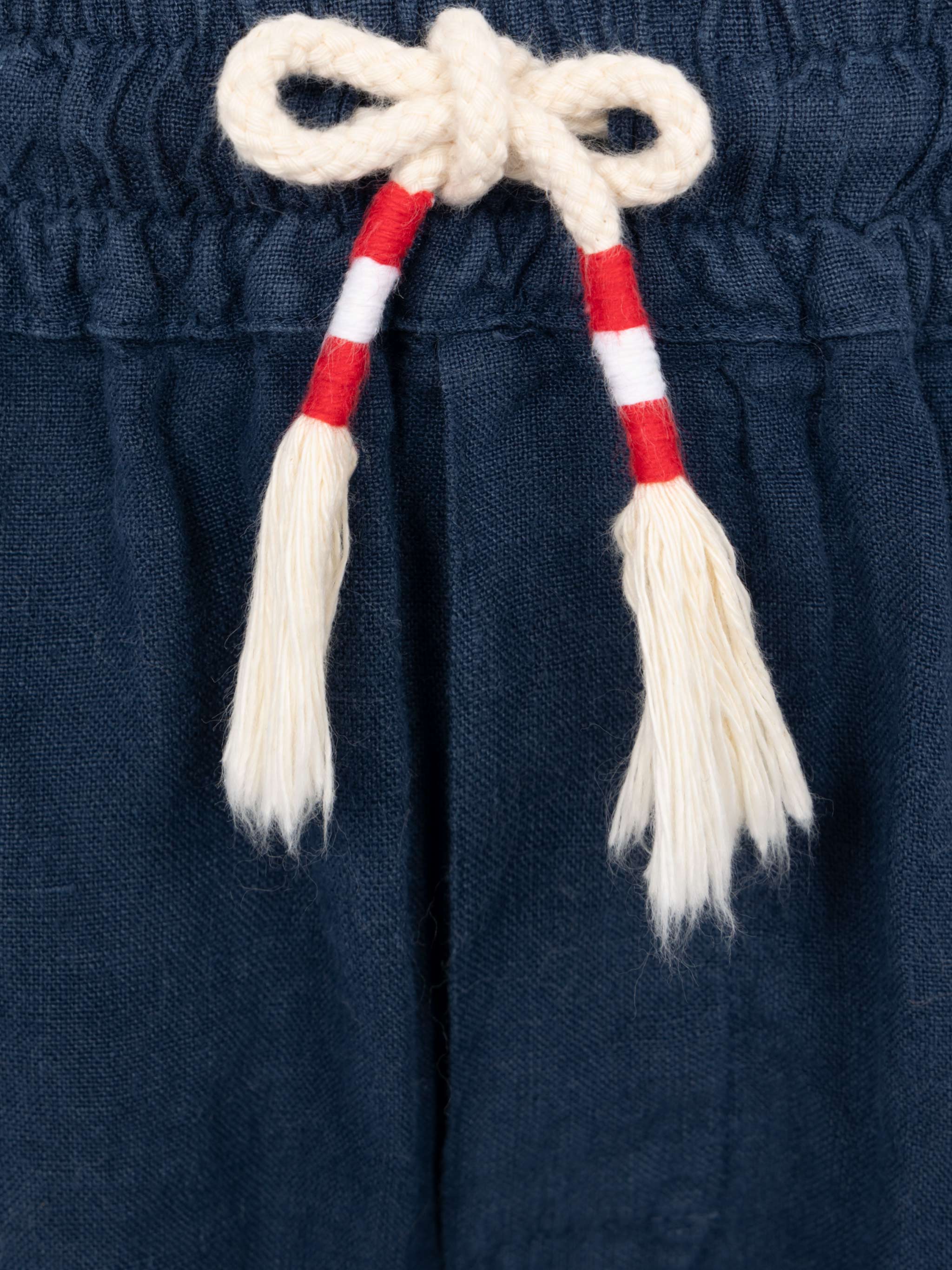 Bermuda Marseille Jr in lino blu navy - Image 3