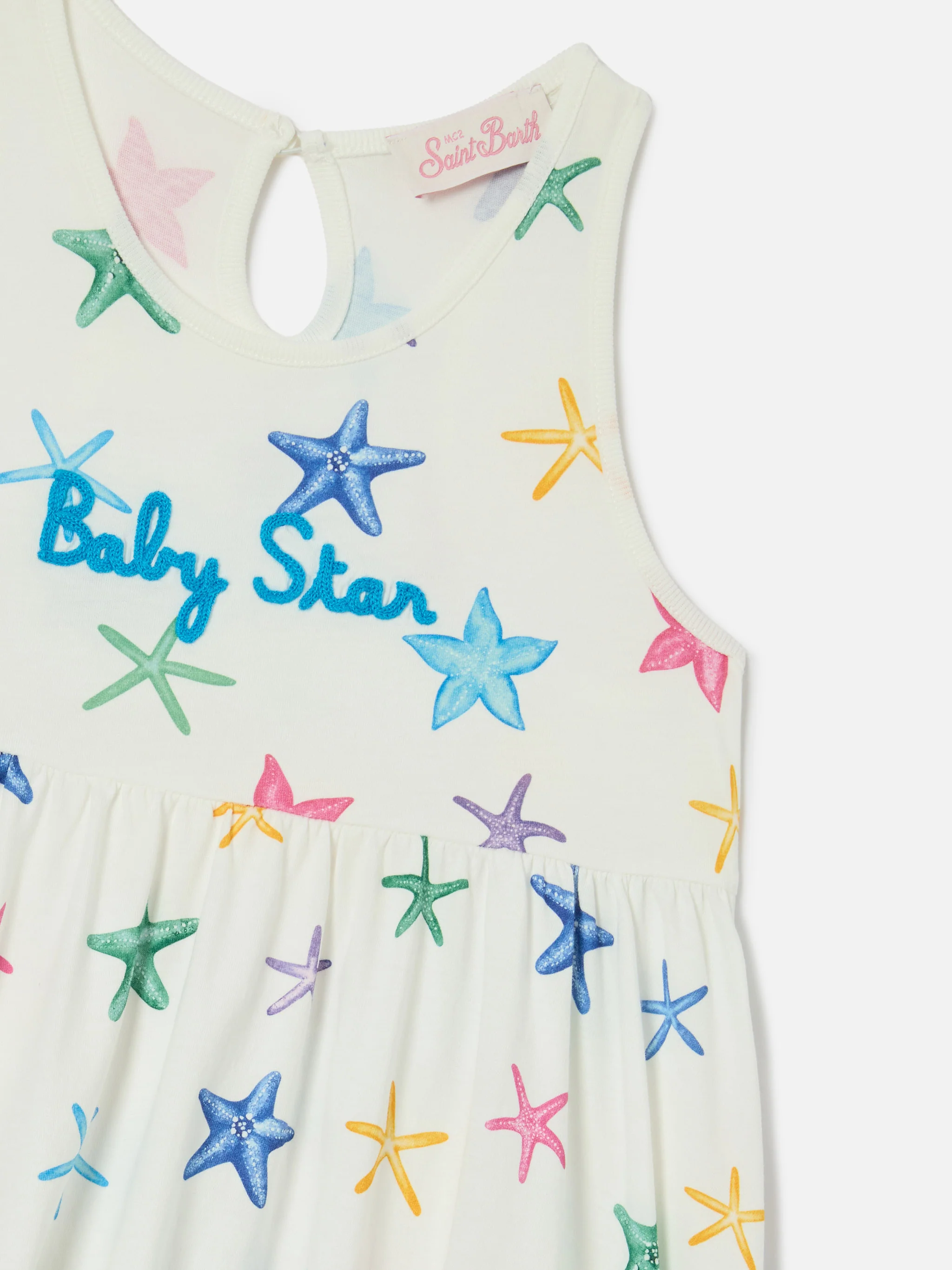 Abito Masha in cotone organico con stampa stelle marine all over - Image 2