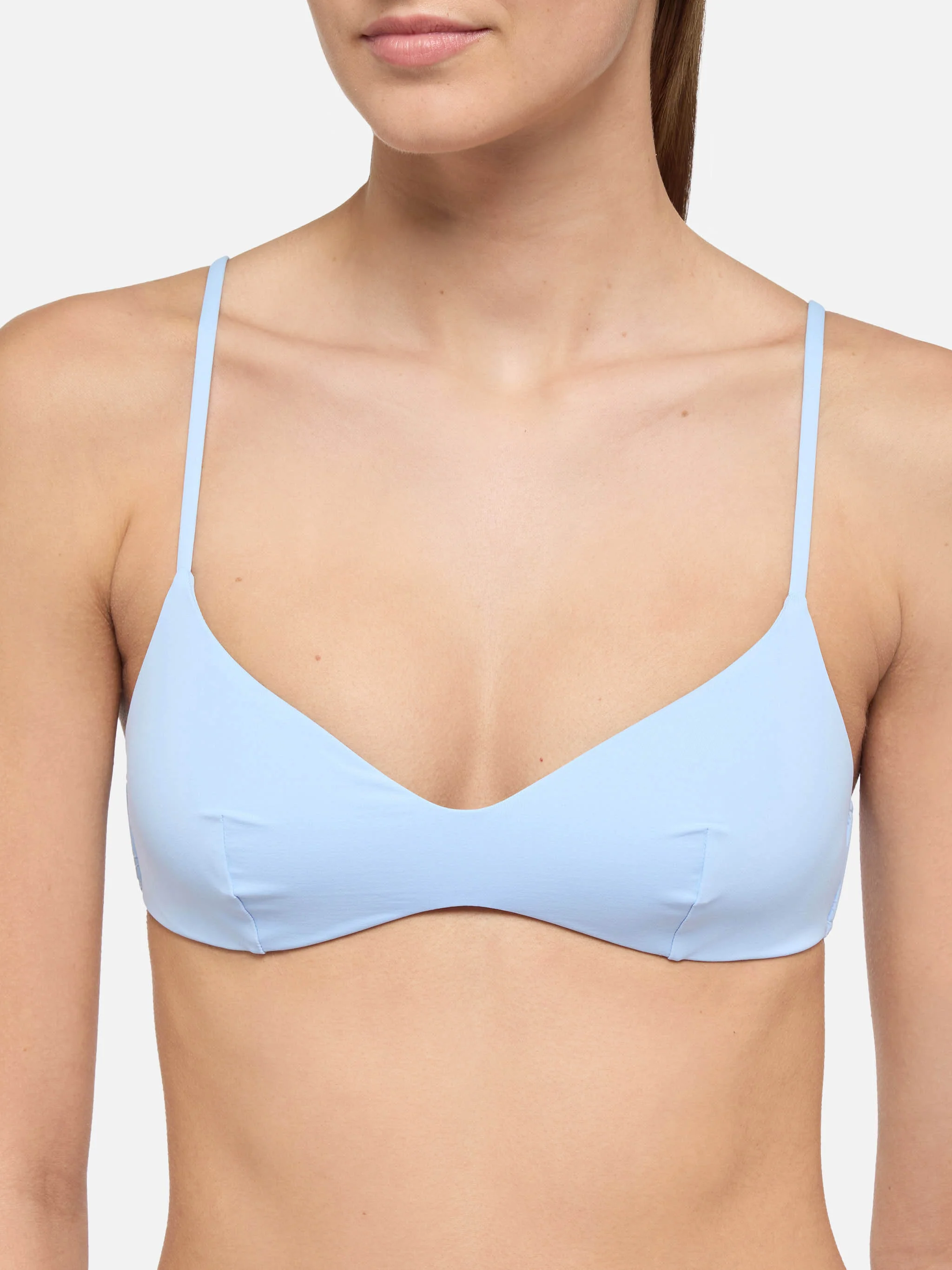 Top bralette scollato May azzurro - Image 2