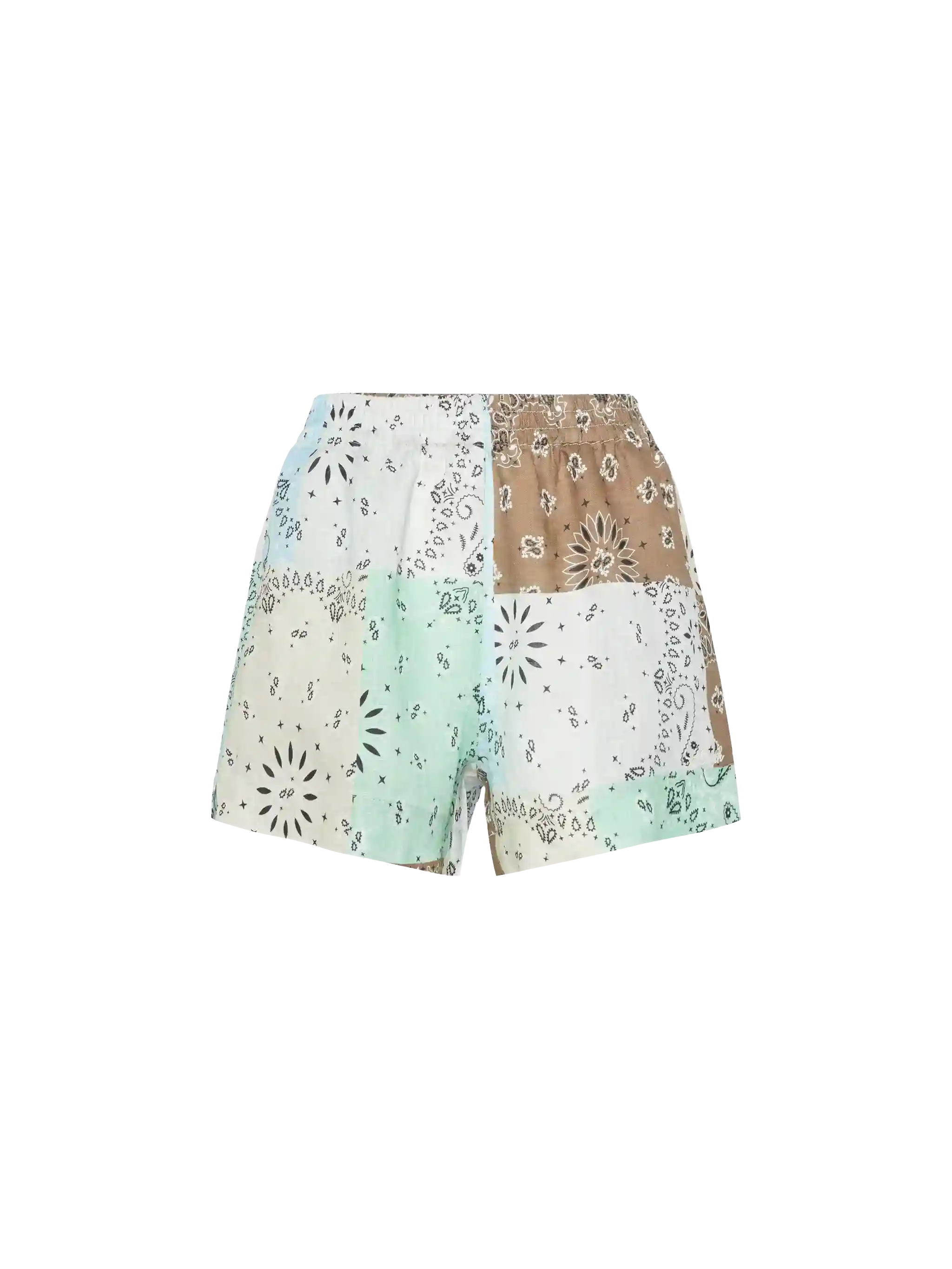 Meave shorts pull up in lino con stampa patch bandana - Image 5