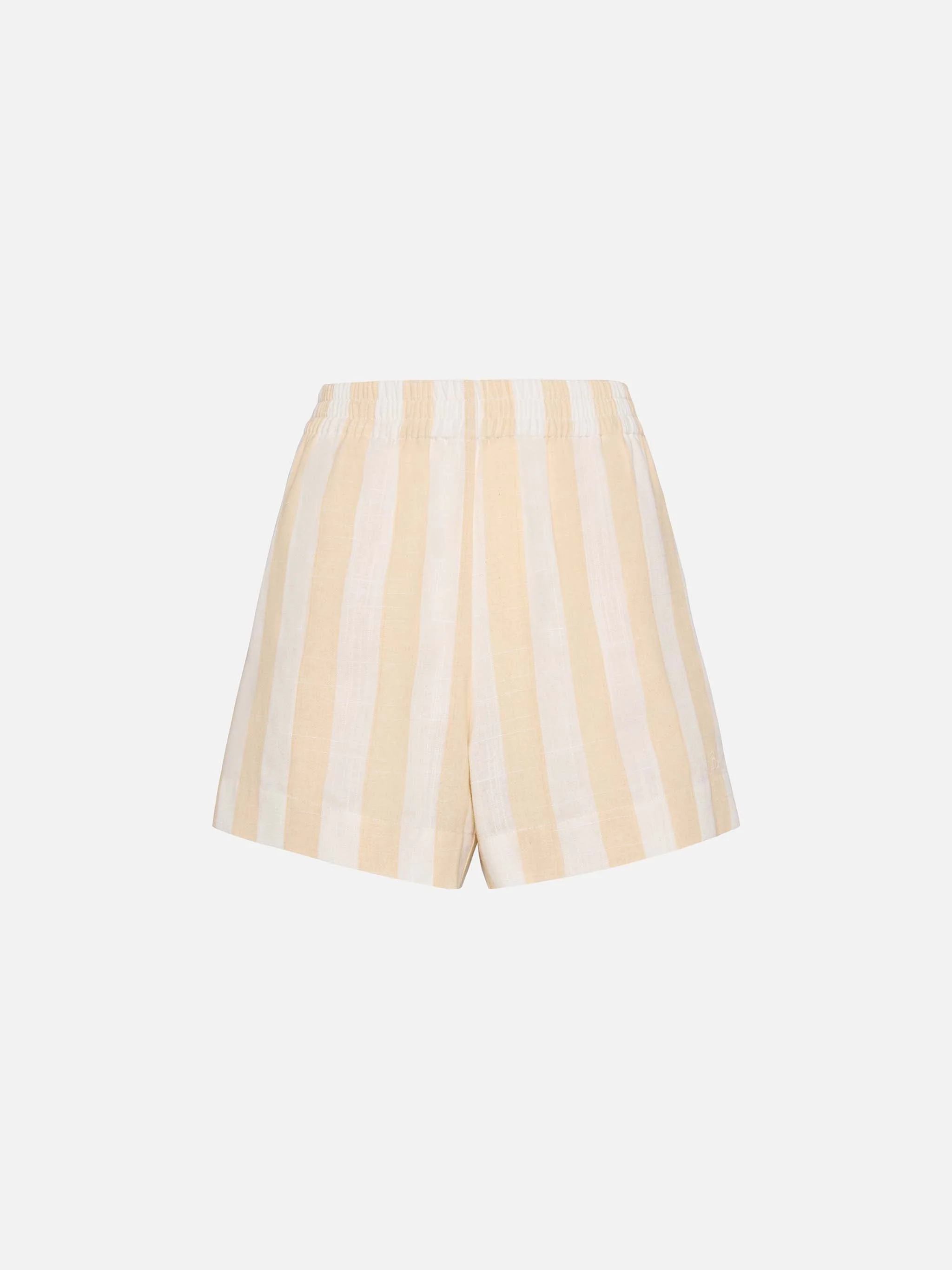 Meave shorts pull up con stampa a righe beige - Image 5